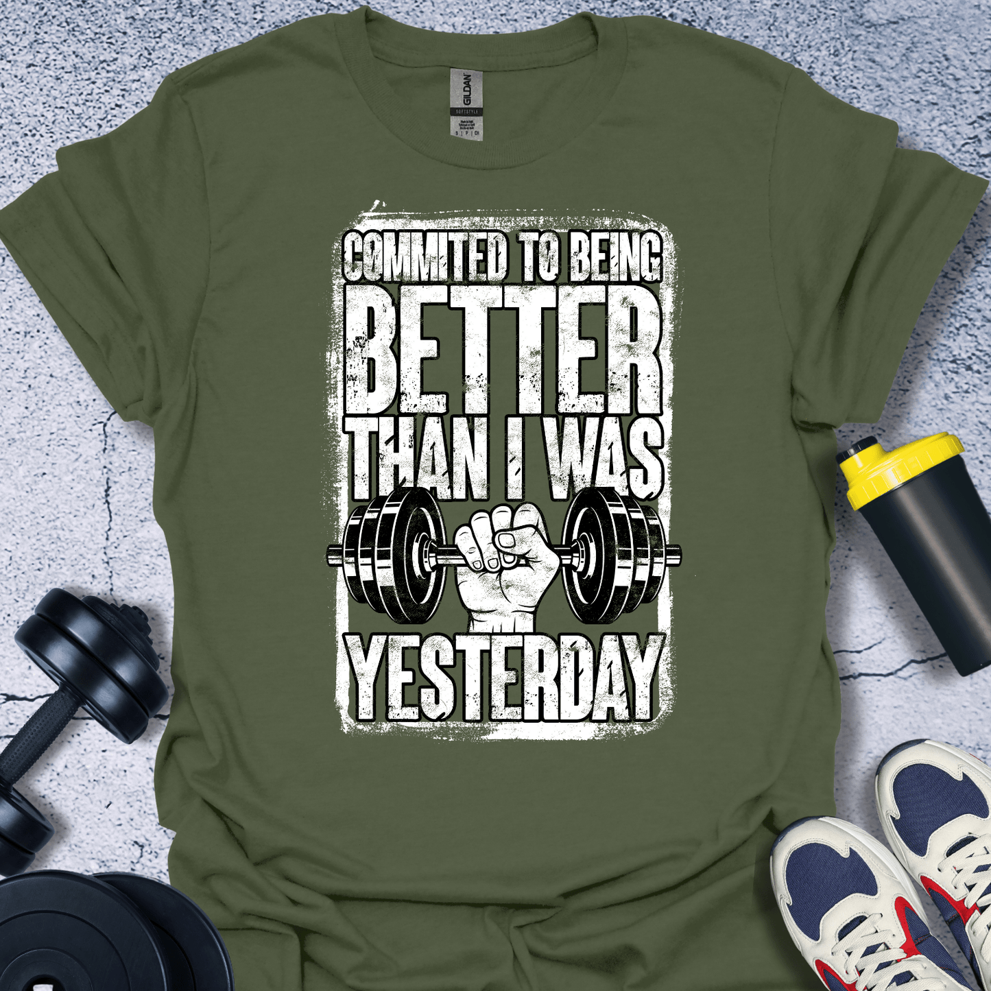 T-Shirt Military Green / S Committed To Being Better T-Shirt