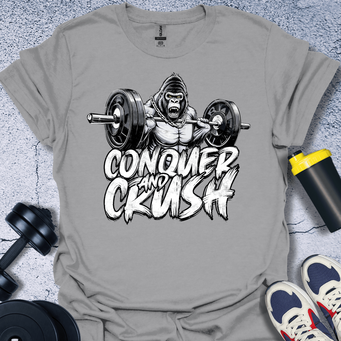 T-Shirt Sport Grey / S Conquer And Crush T-Shirt