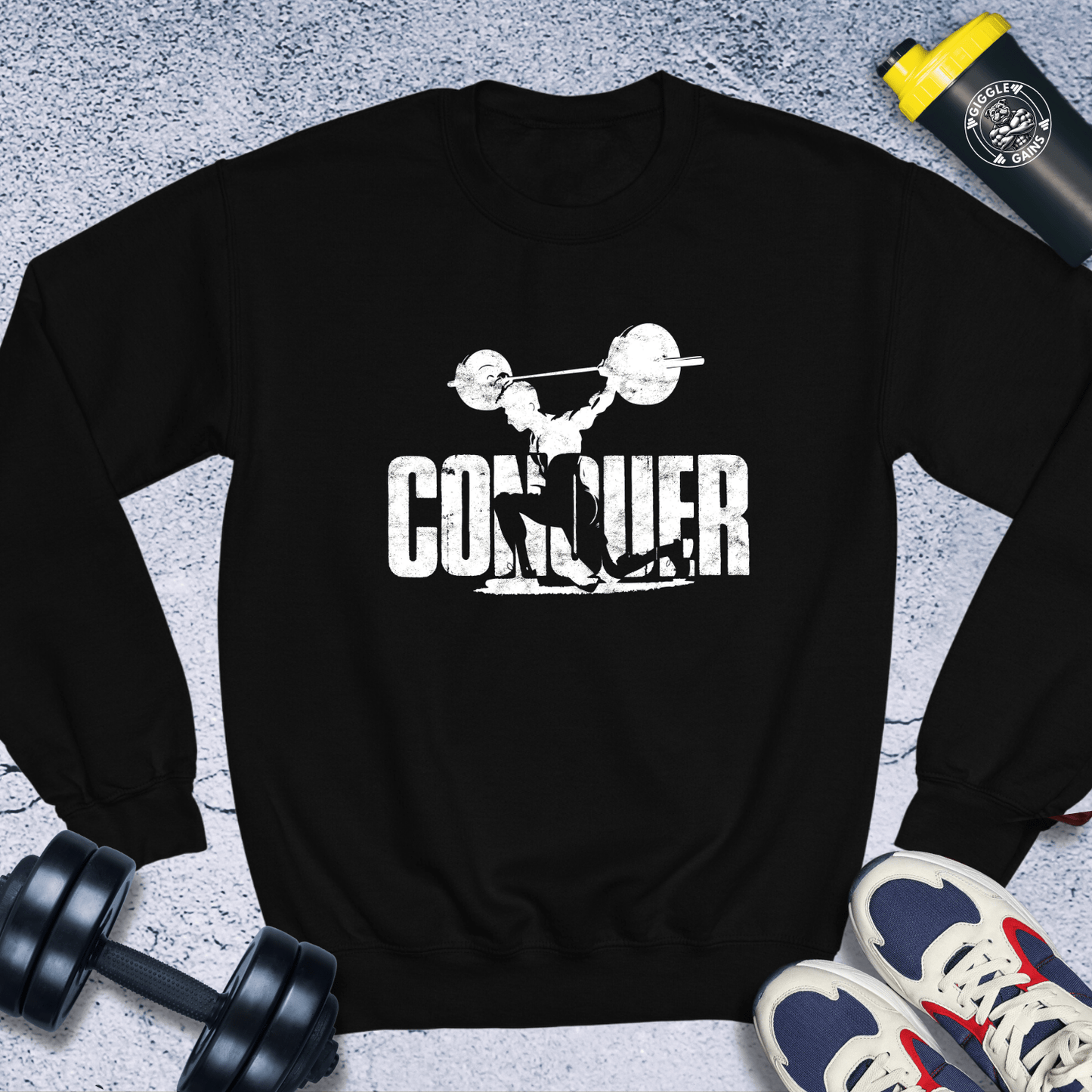 Sweatshirt Black / S Conquer Crewneck