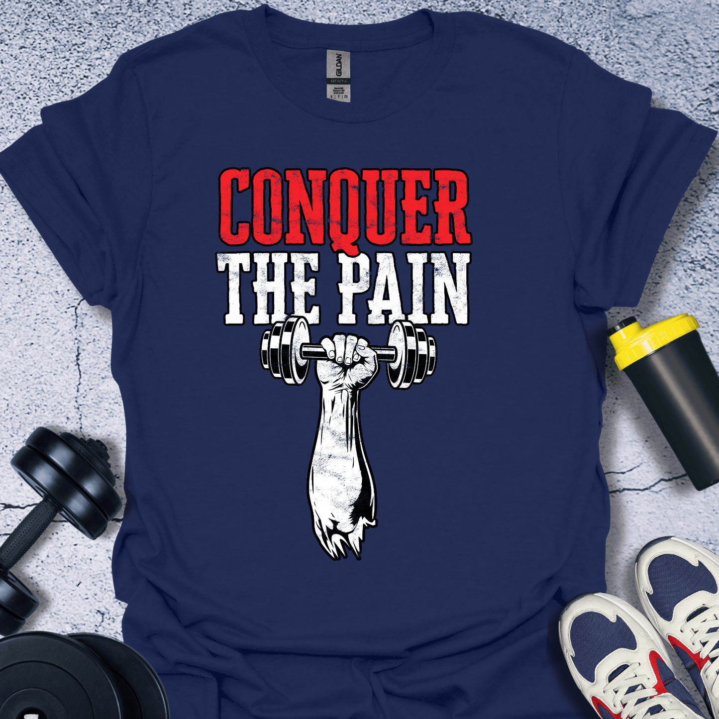 T-Shirt Navy / S Conquer The Pain T-Shirt