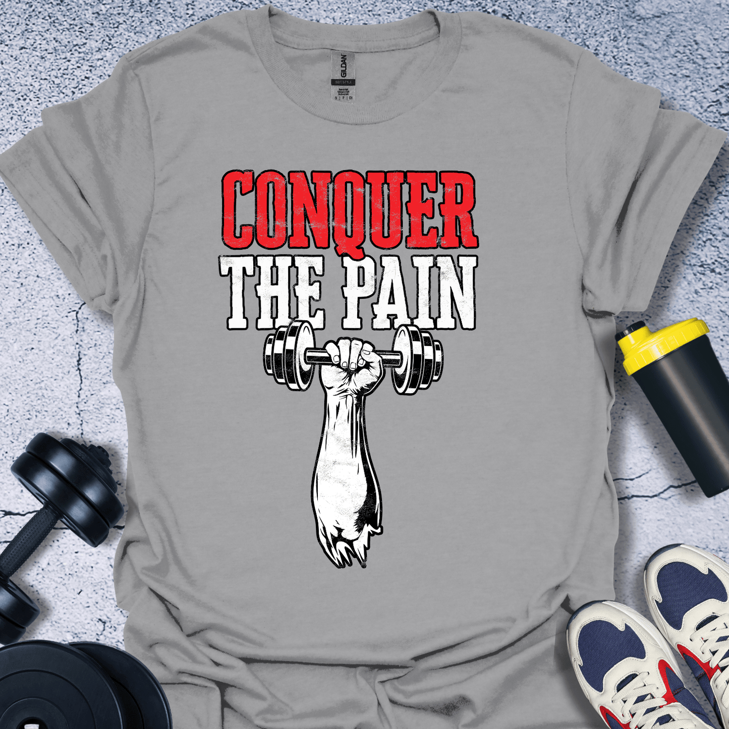 T-Shirt Sport Grey / S Conquer The Pain T-Shirt