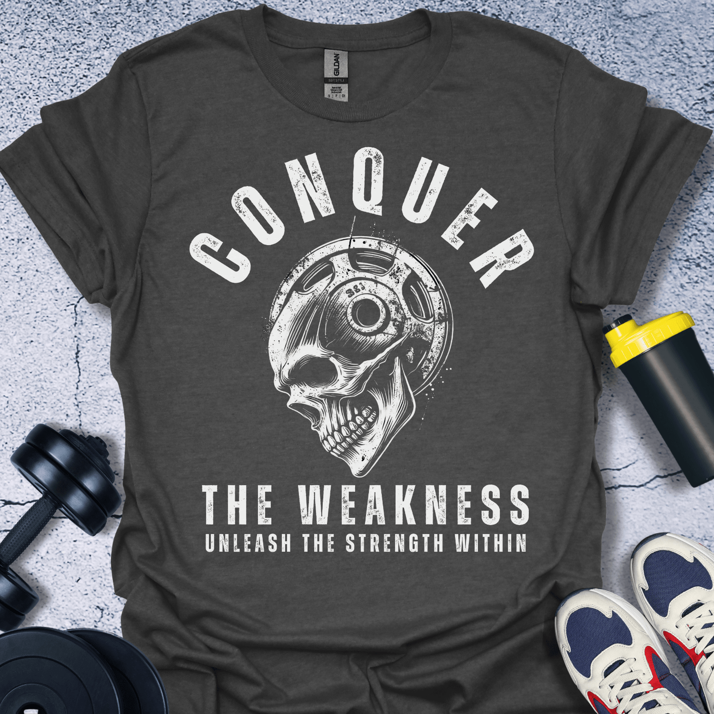 T-Shirt Dark Heather / S Conquer The Weakness T-Shirt