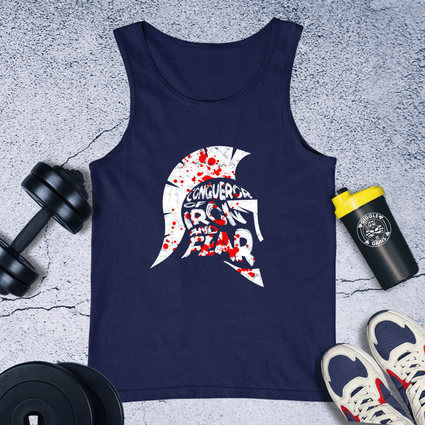 Tank Top Navy / XS Conqueror of Iron and Bar Tank Top