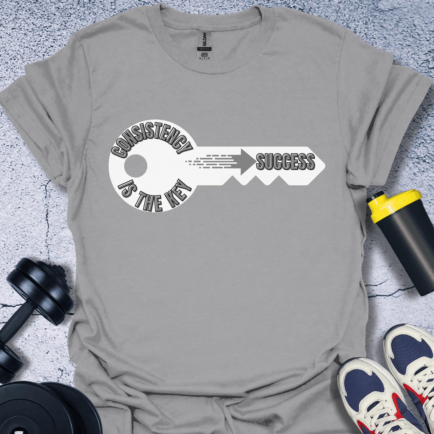 T-Shirt Sport Grey / S Consistency Is The Key To Success T-Shirt