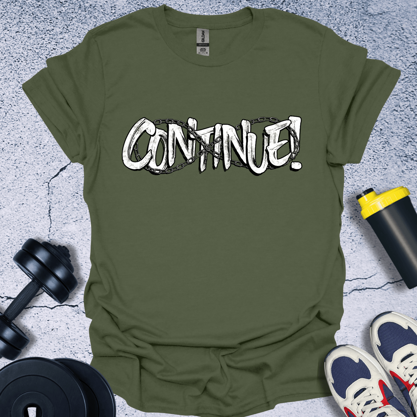 T-Shirt Military Green / S Continue T-Shirt