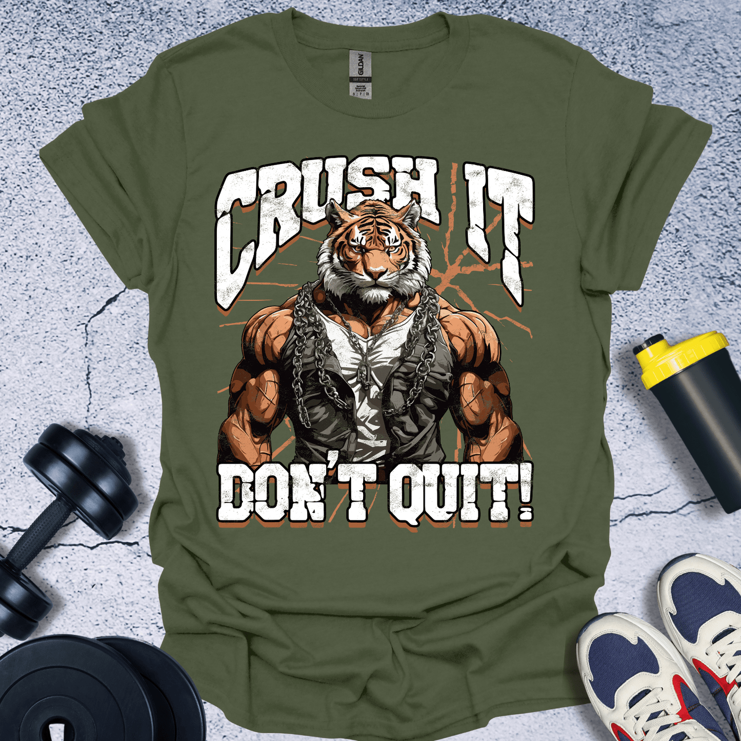 T-Shirt Military Green / S Crush It Don't Quit T-Shirt