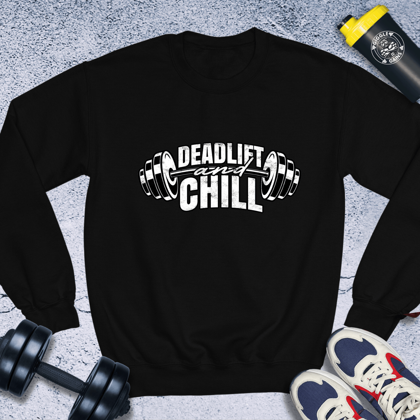 Sweatshirt Black / S Deadlift And Chill Crewneck