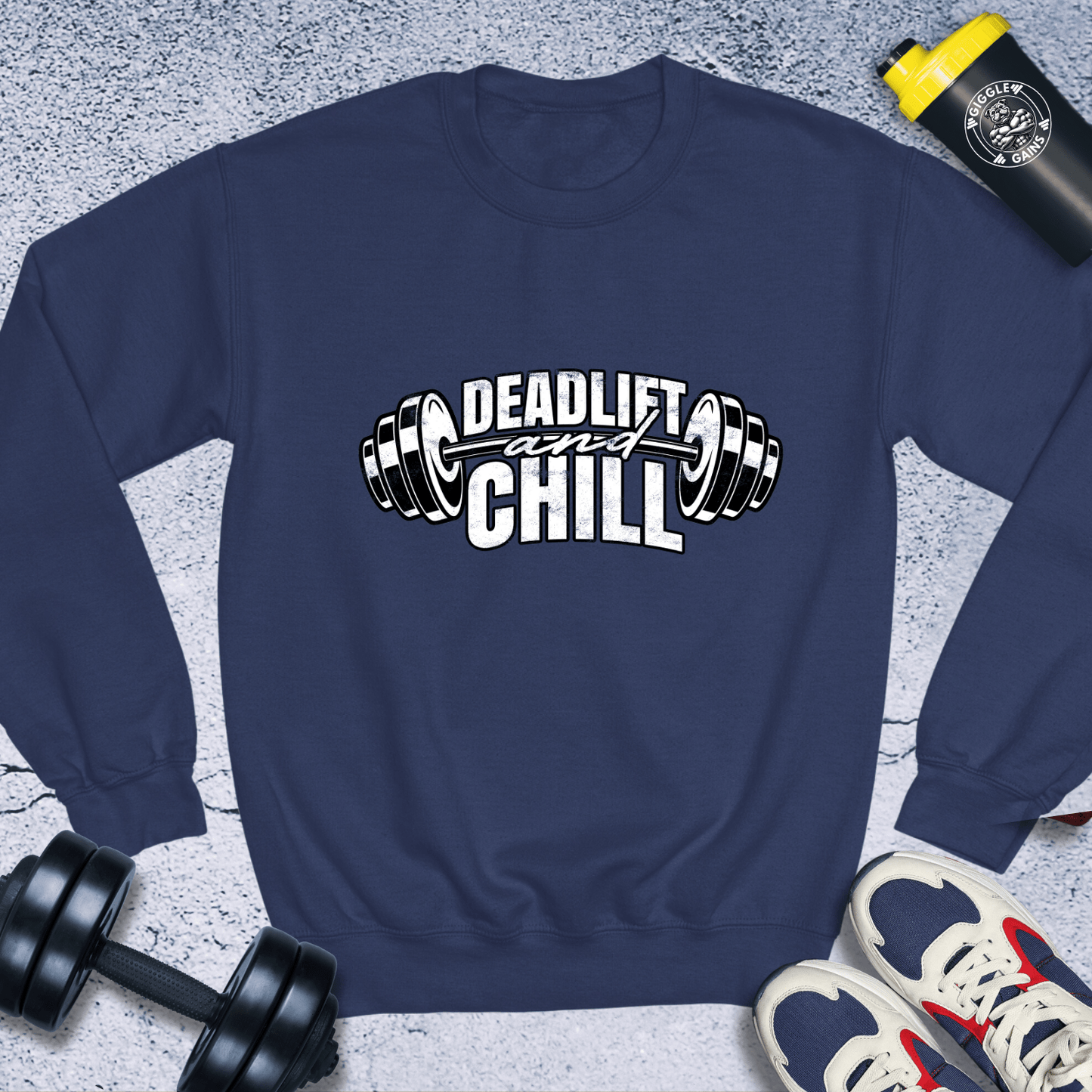 Sweatshirt Navy / S Deadlift And Chill Crewneck