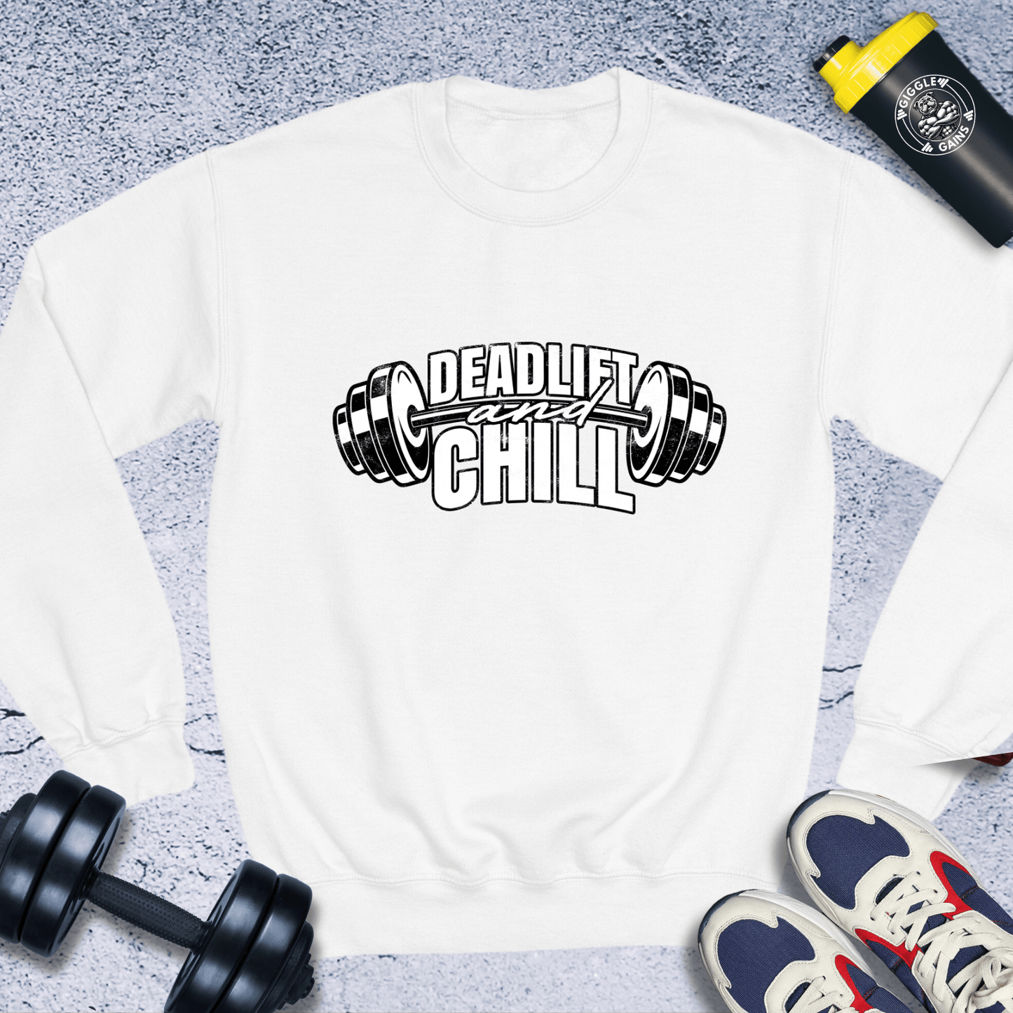 Sweatshirt White / S Deadlift And Chill Crewneck