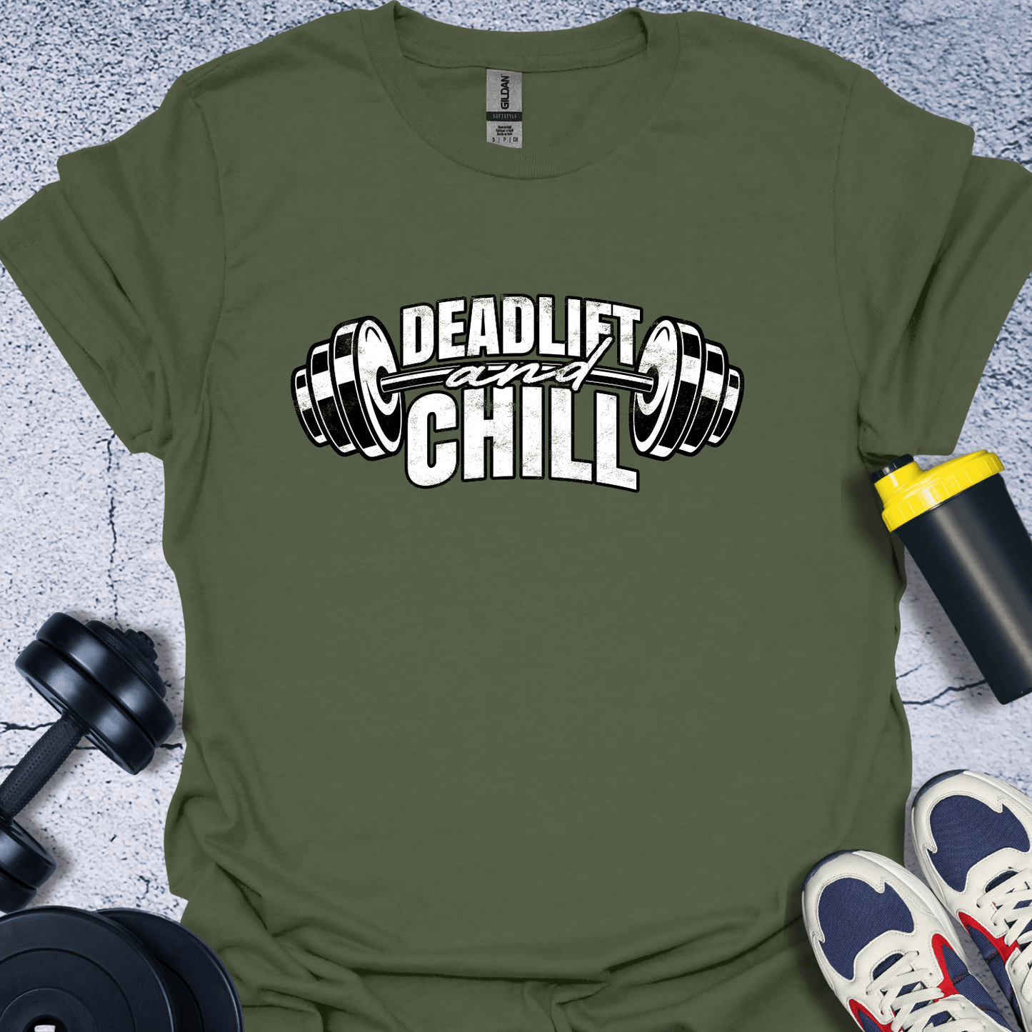 T-Shirt Military Green / S Deadlift And Chill T-Shirt