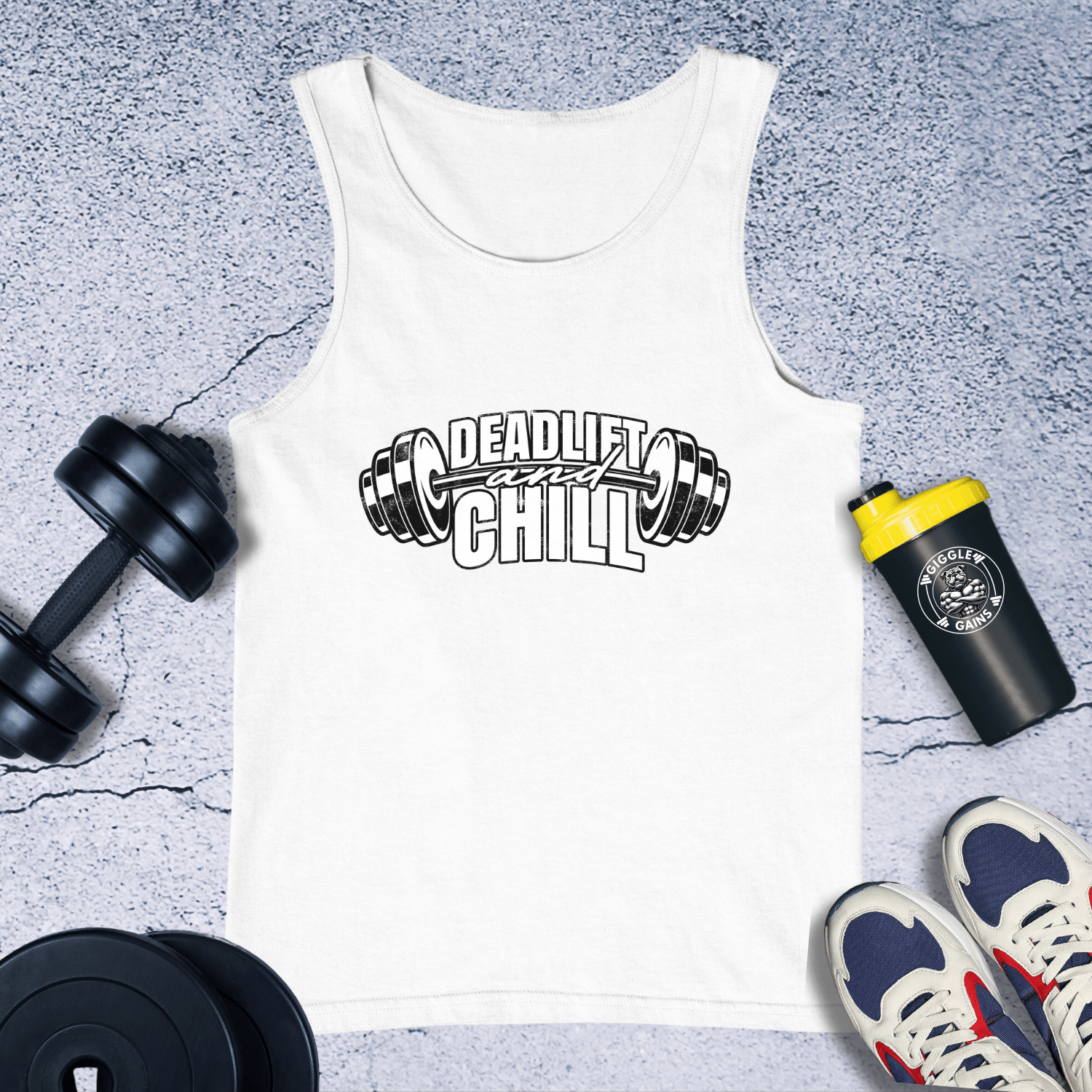 Tank Top White / XS Deadlift And Chill Tank Top