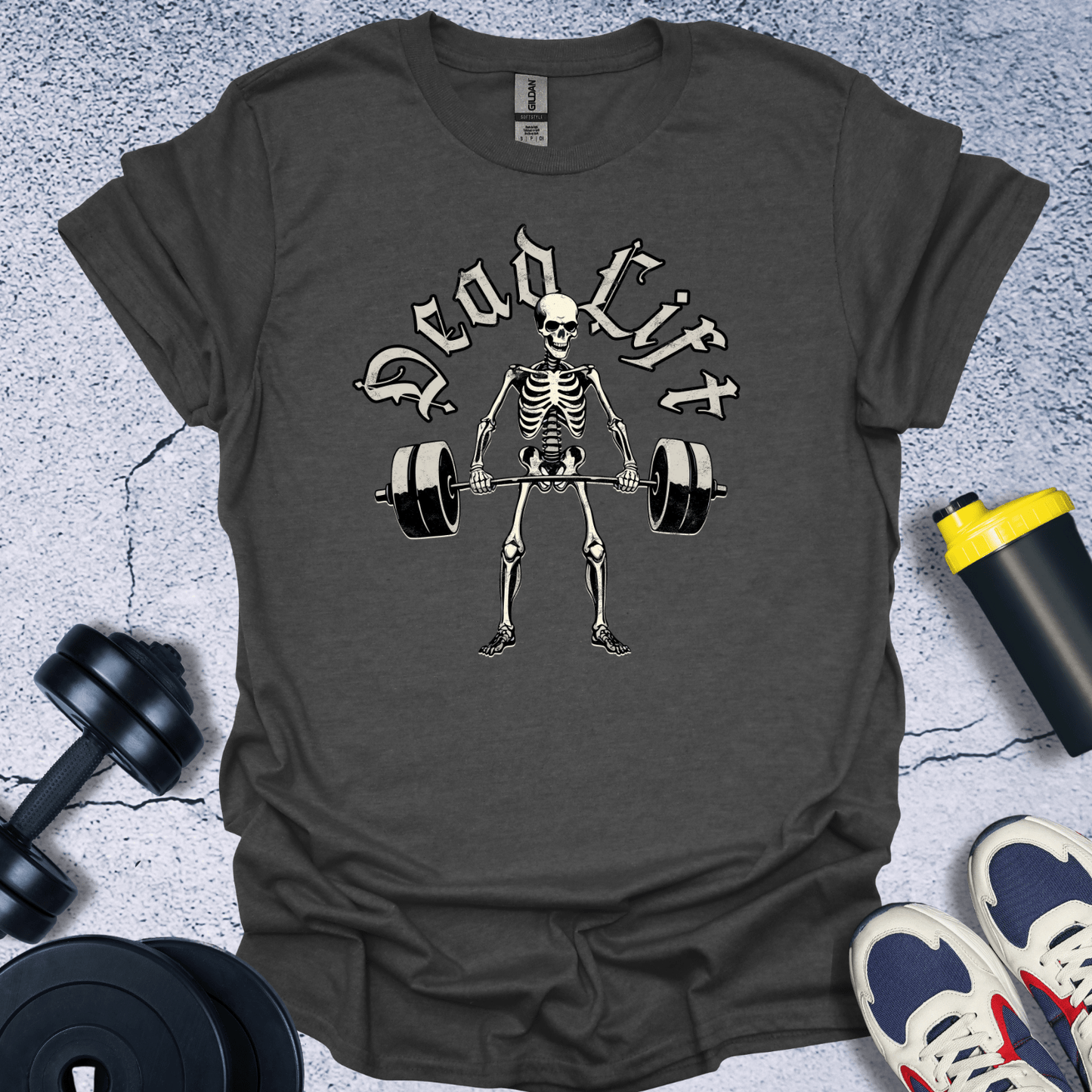 T-Shirt Dark Heather / S Deadlift Skeleton T-Shirt