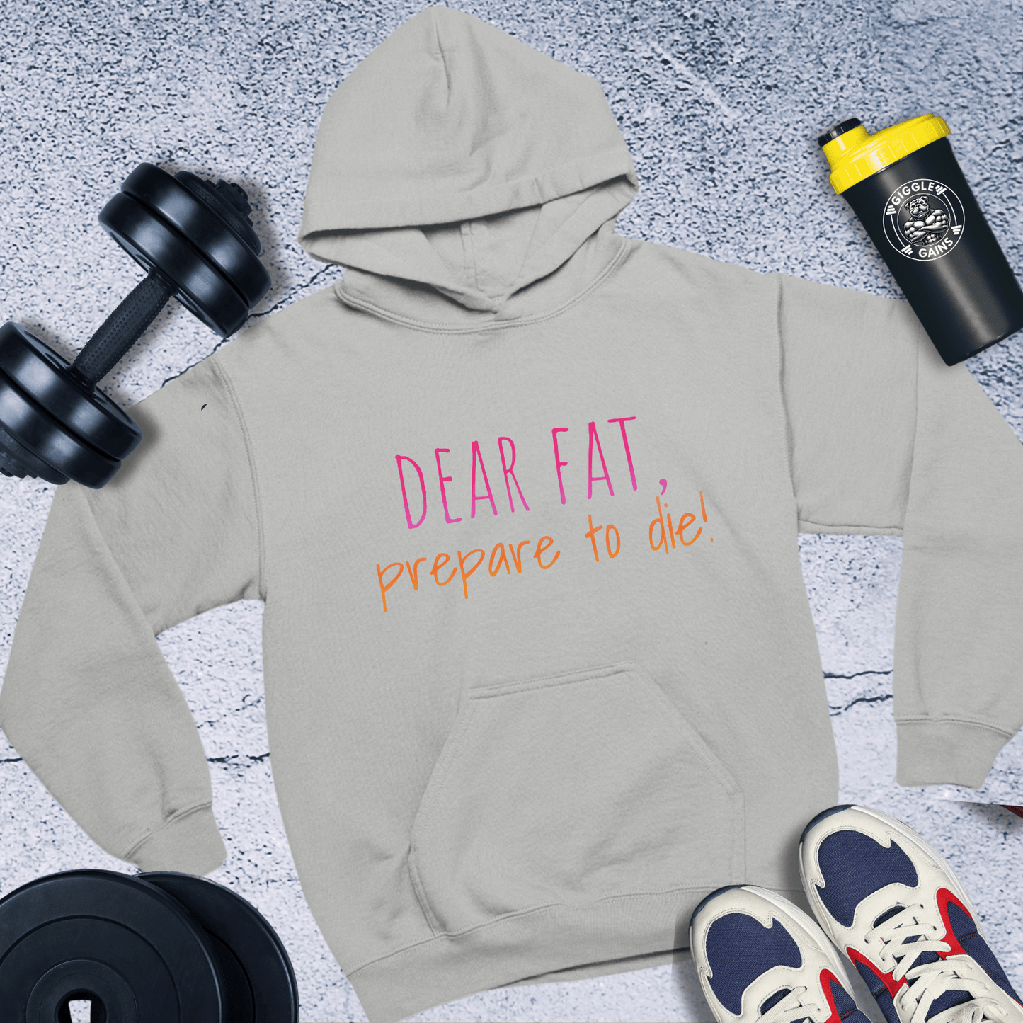 Hoodie Sport Grey / S Dear Fat, Prepare To Die Hoodie