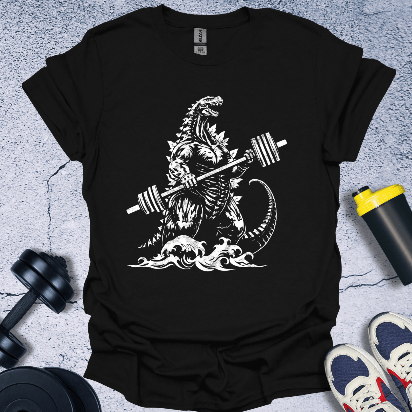 T-Shirt Black / S Dinosaur Lifting T-Shirt