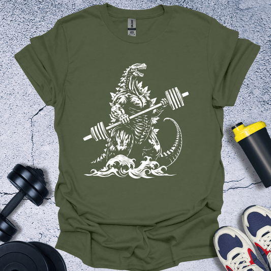 T-Shirt Military Green / S Dinosaur Lifting T-Shirt