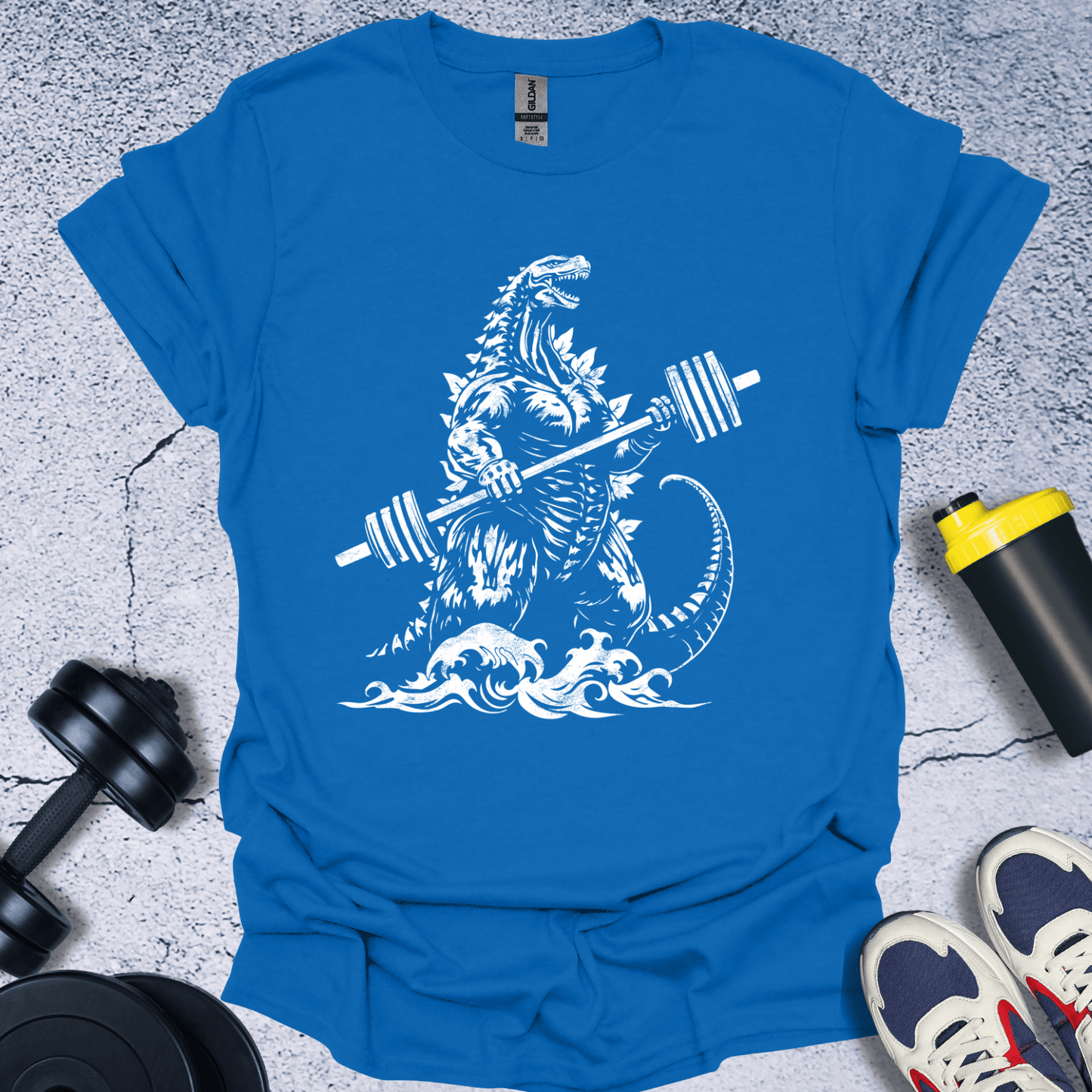 T-Shirt Royal / S Dinosaur Lifting T-Shirt