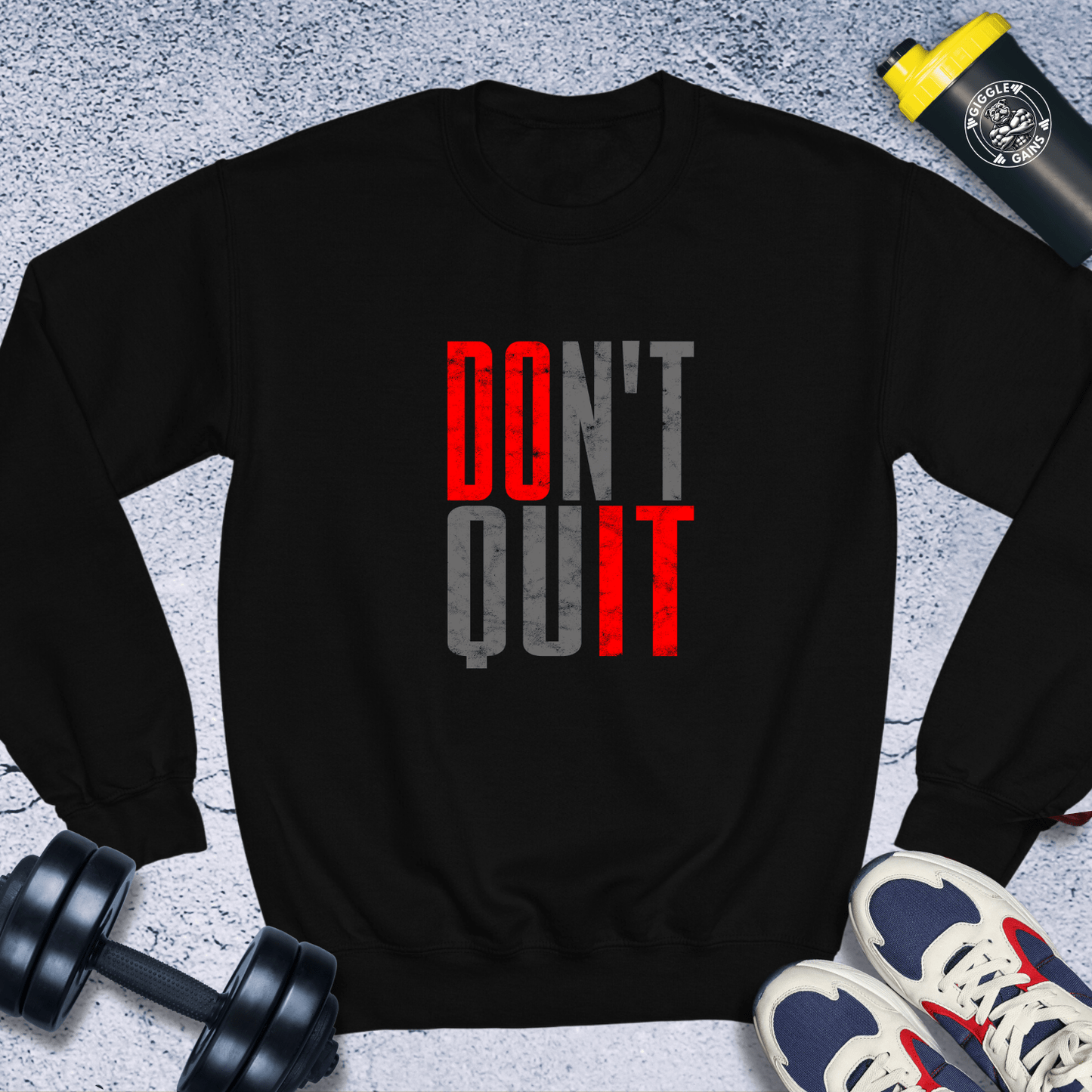 Sweatshirt Black / S Do It Don't Quit Crewneck