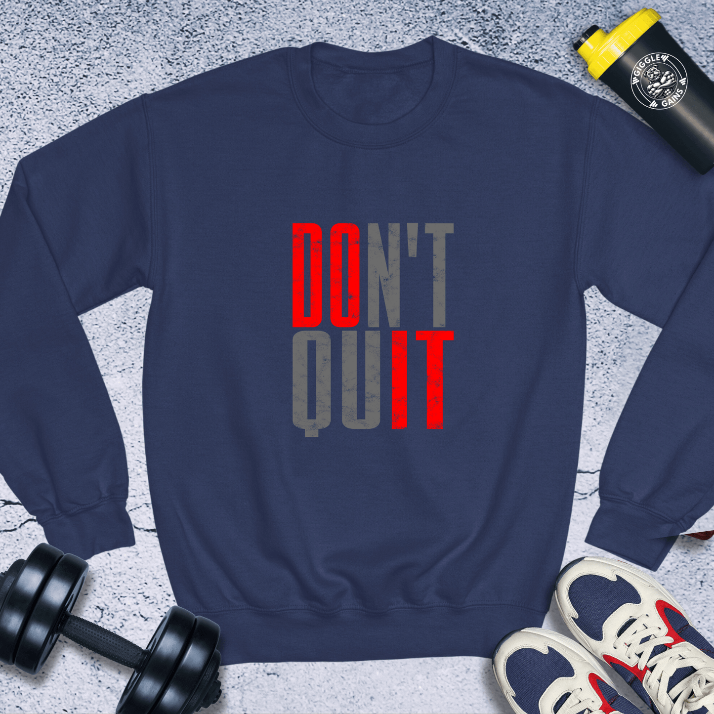 Sweatshirt Navy / S Do It Don't Quit Crewneck