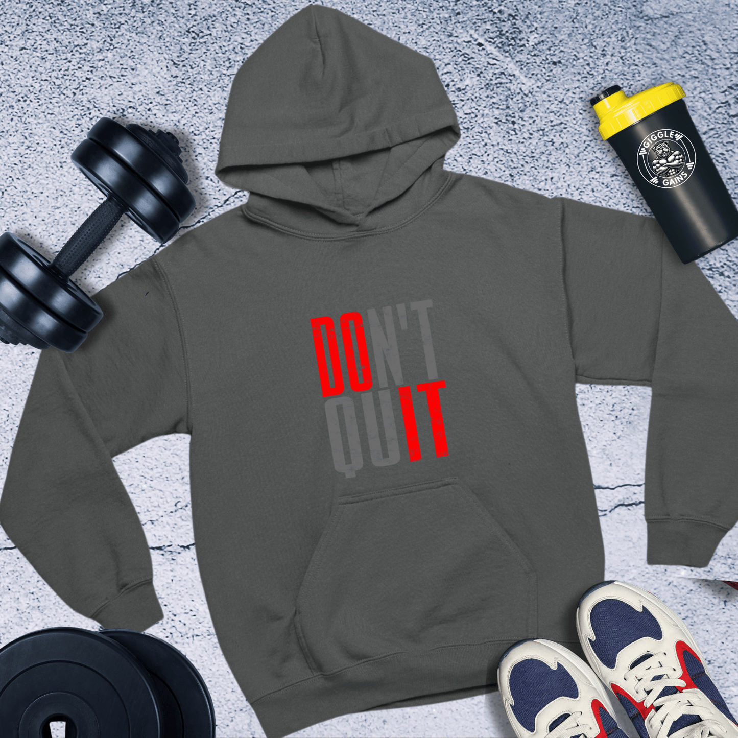 Hoodie Dark Heather / S Do It Don't Quit Hoodie