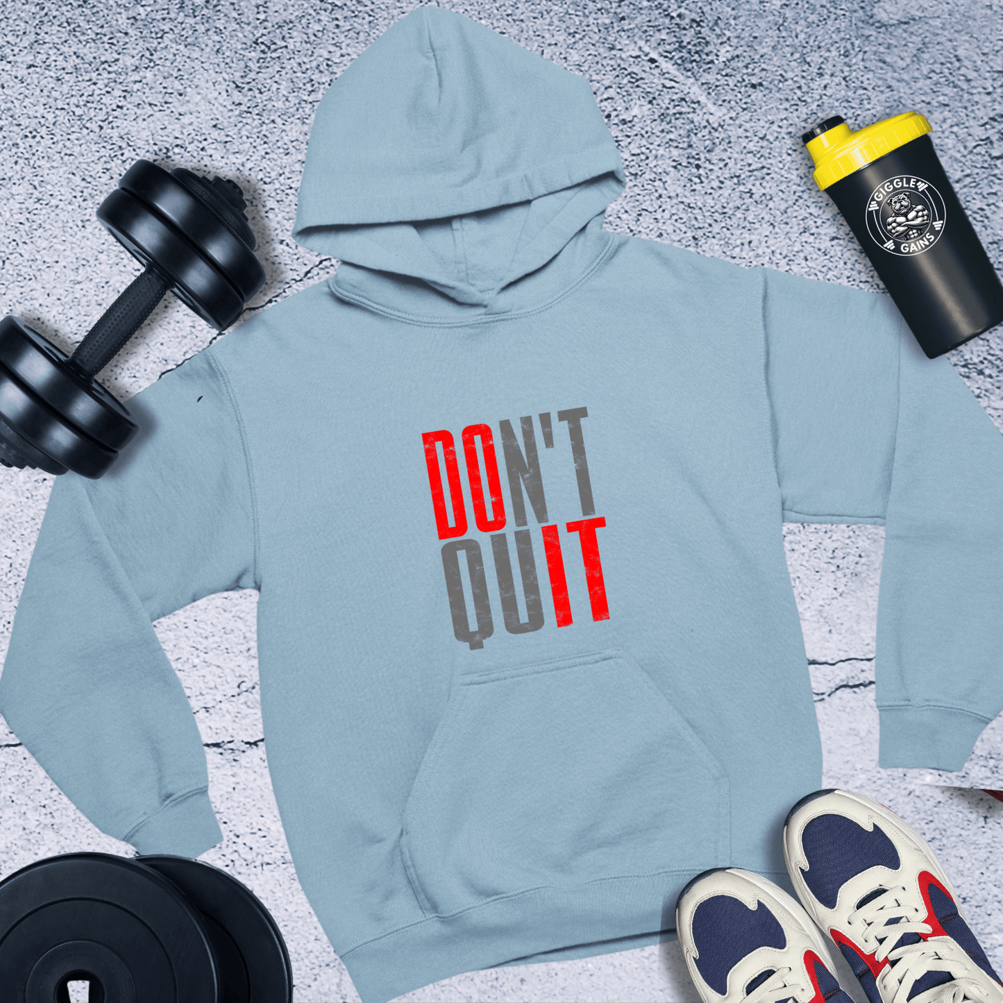 Hoodie Light Blue / S Do It Don't Quit Hoodie