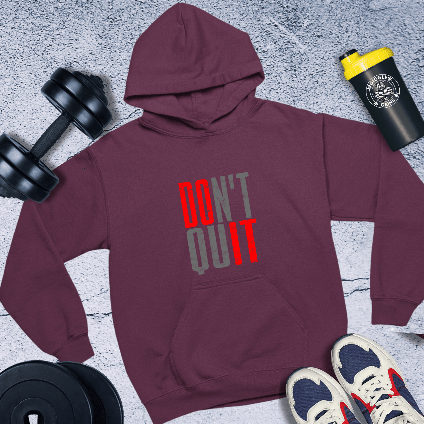 Hoodie Maroon / S Do It Don't Quit Hoodie