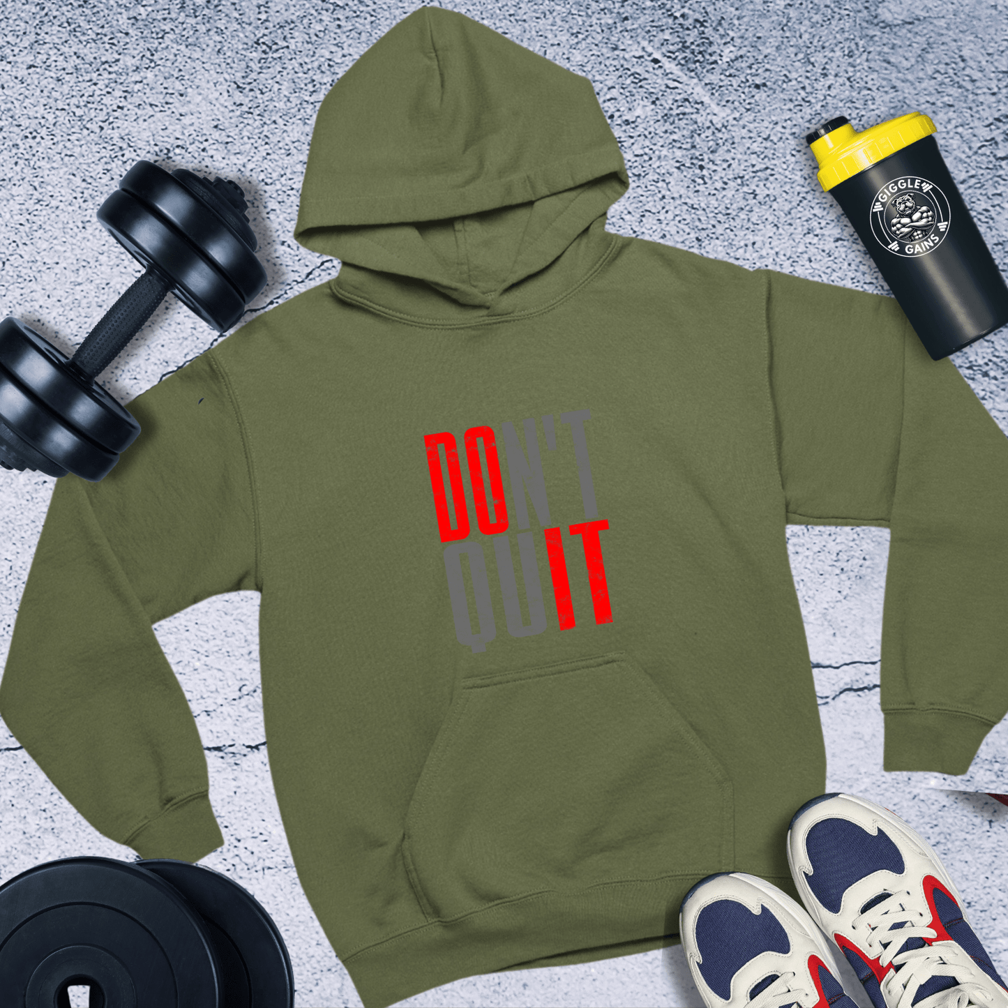 Hoodie Military Green / S Do It Don't Quit Hoodie