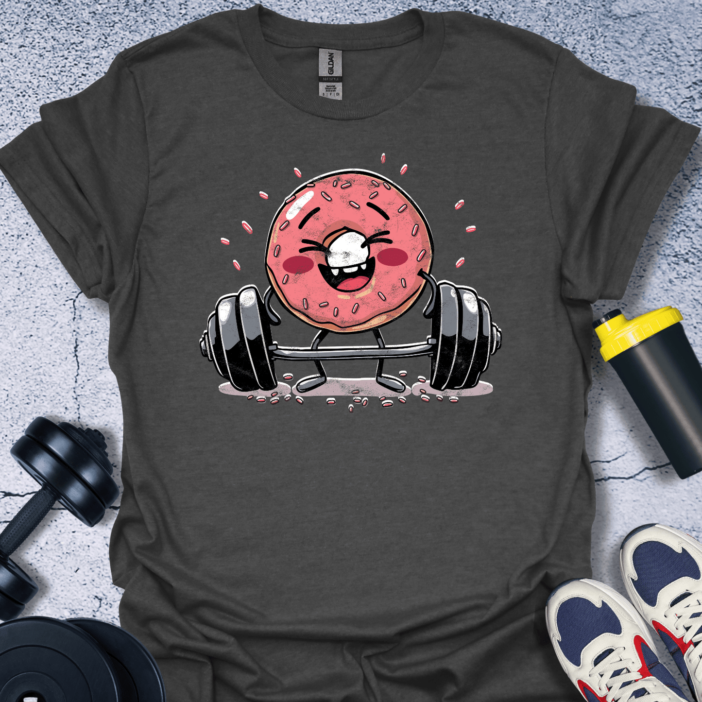 T-Shirt Dark Heather / S Donut Weigtlifting T-Shirt