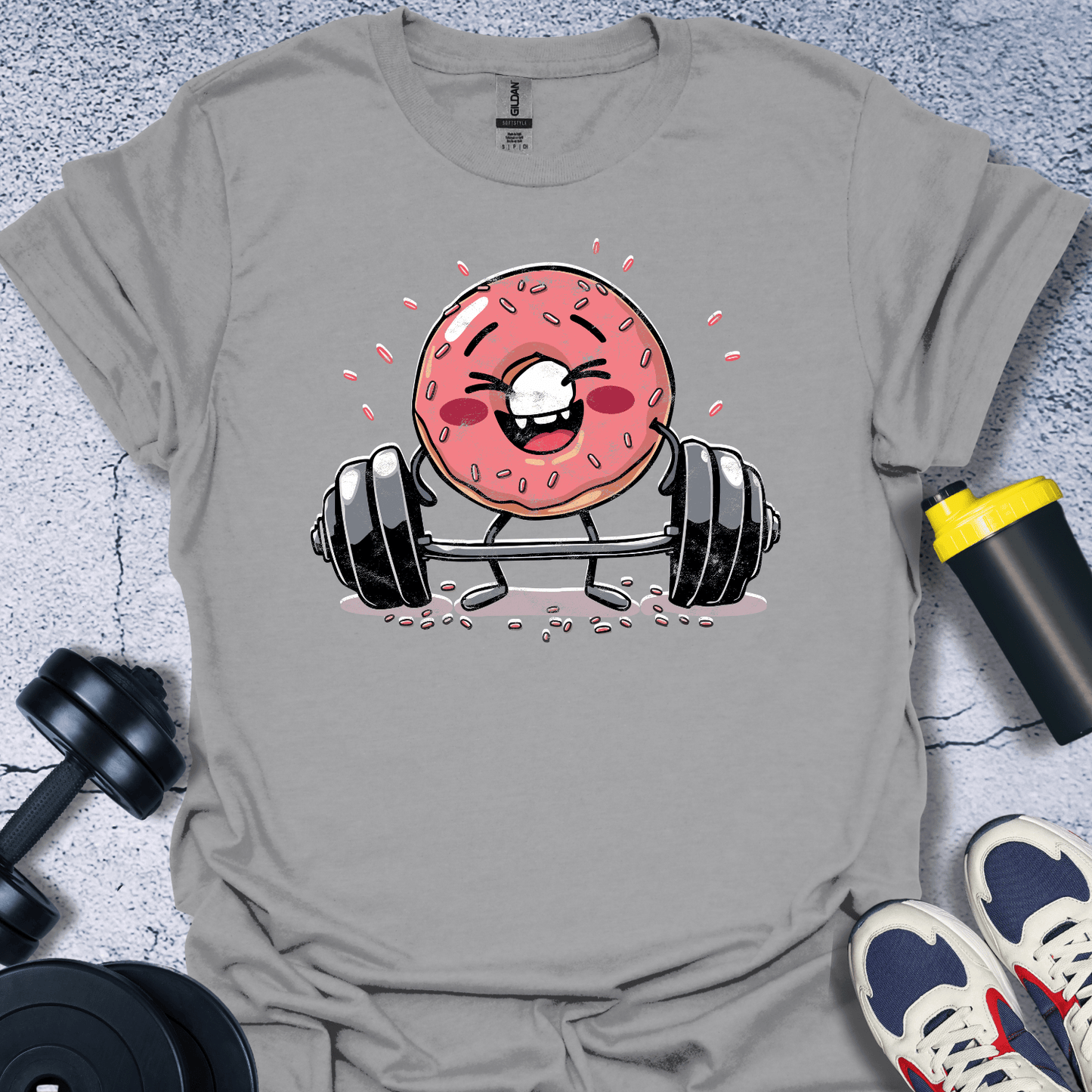 T-Shirt Sport Grey / S Donut Weigtlifting T-Shirt