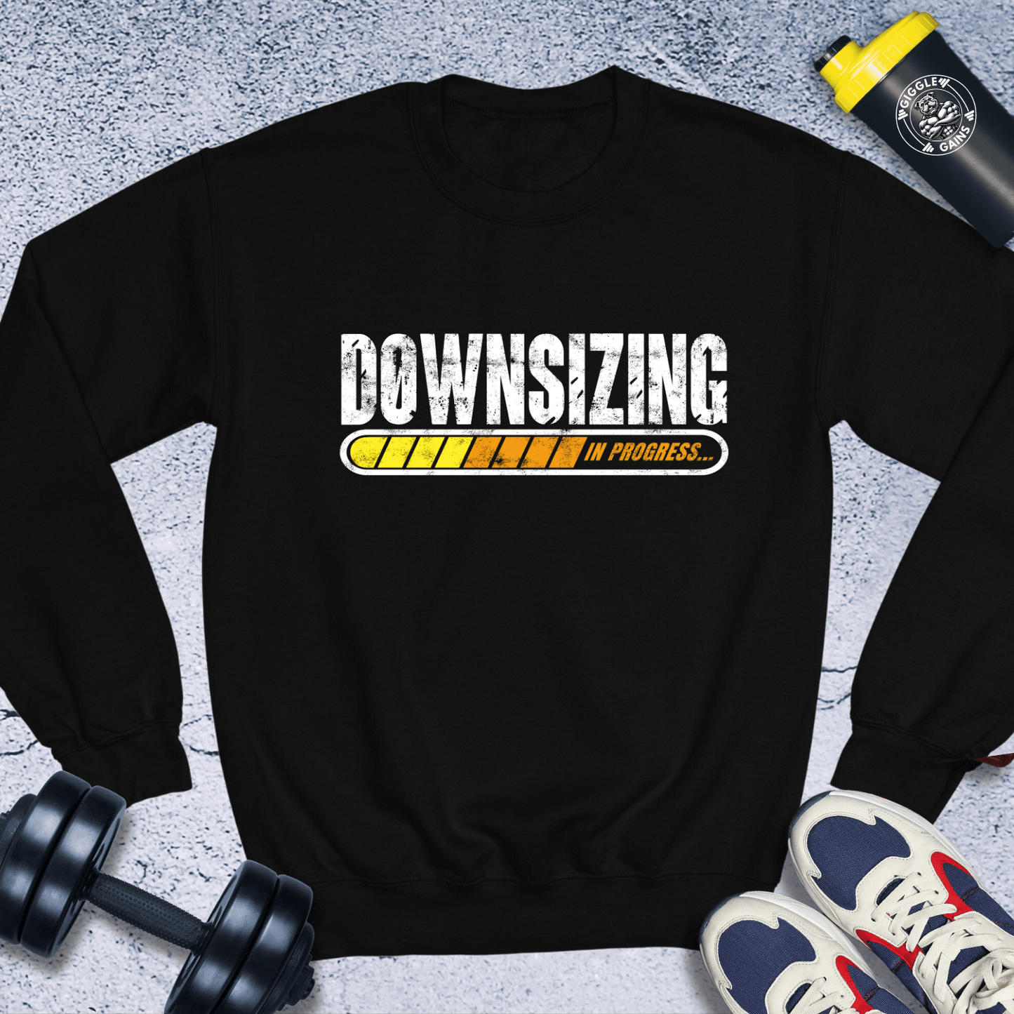 Sweatshirt Black / S Downsizing In Progress Crewneck