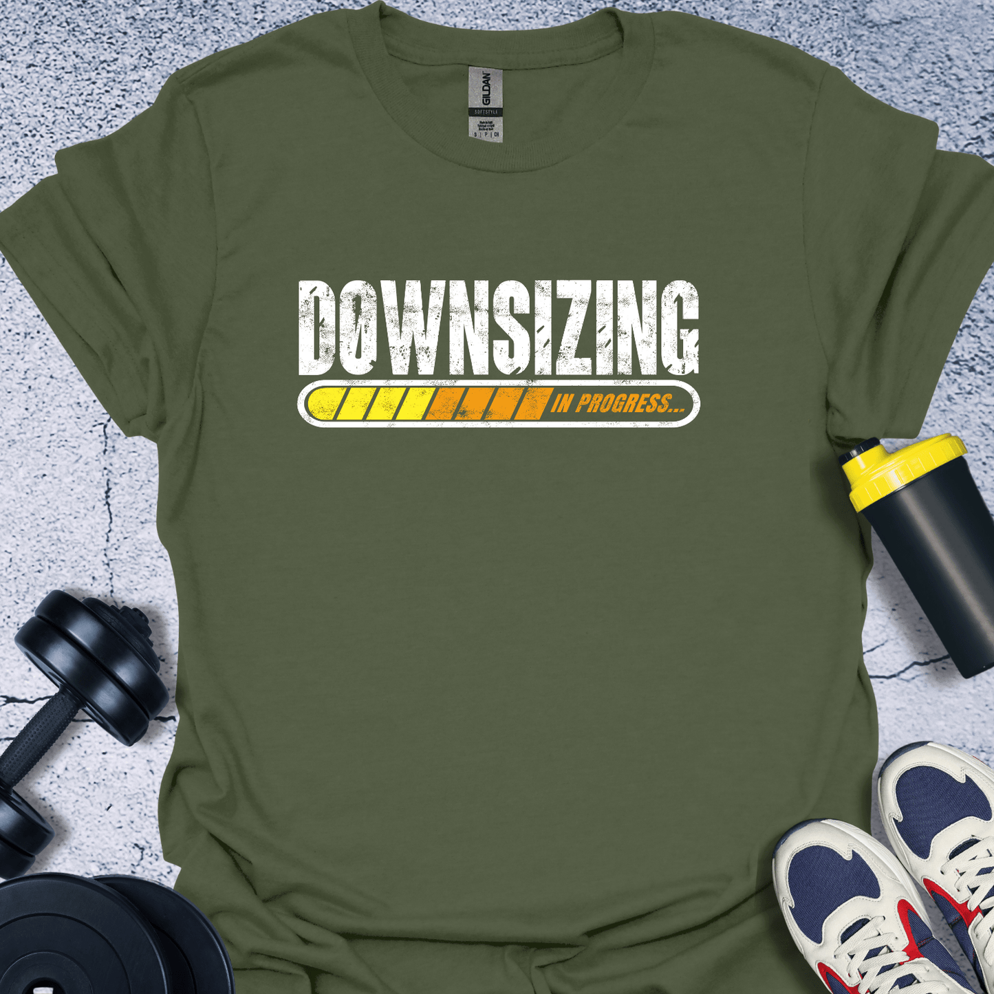 T-Shirt Military Green / S Downsizing In Progress T-Shirt