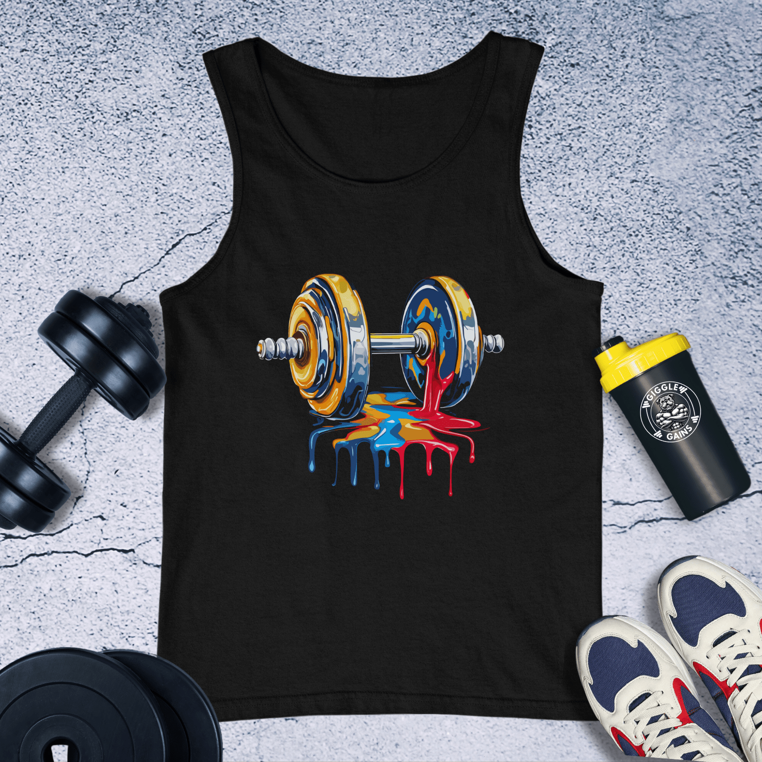 Tank Top Black / XS Dumbbell In Painting Tank Top