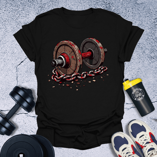 T-Shirt Black / S Dumbbell With Chain T-Shirt