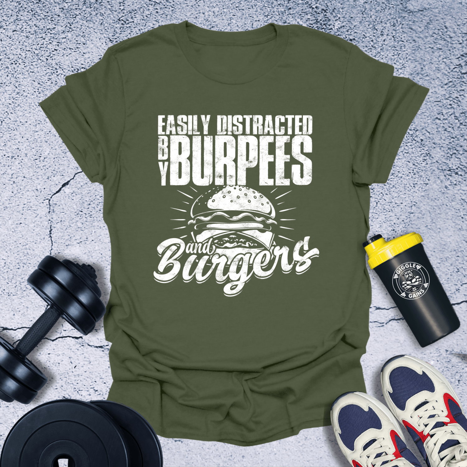 T-Shirt Military Green / S Easily Distracted T-Shirt