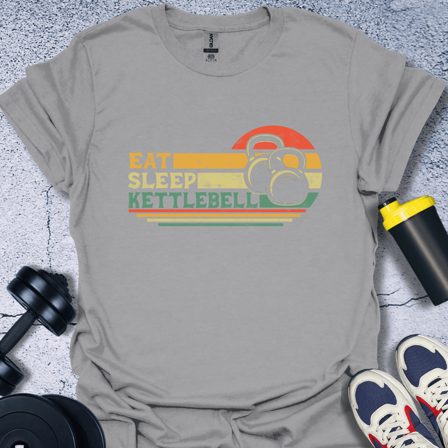 T-Shirt Sport Grey / S Eat Sleep Kettlebell T-Shirt