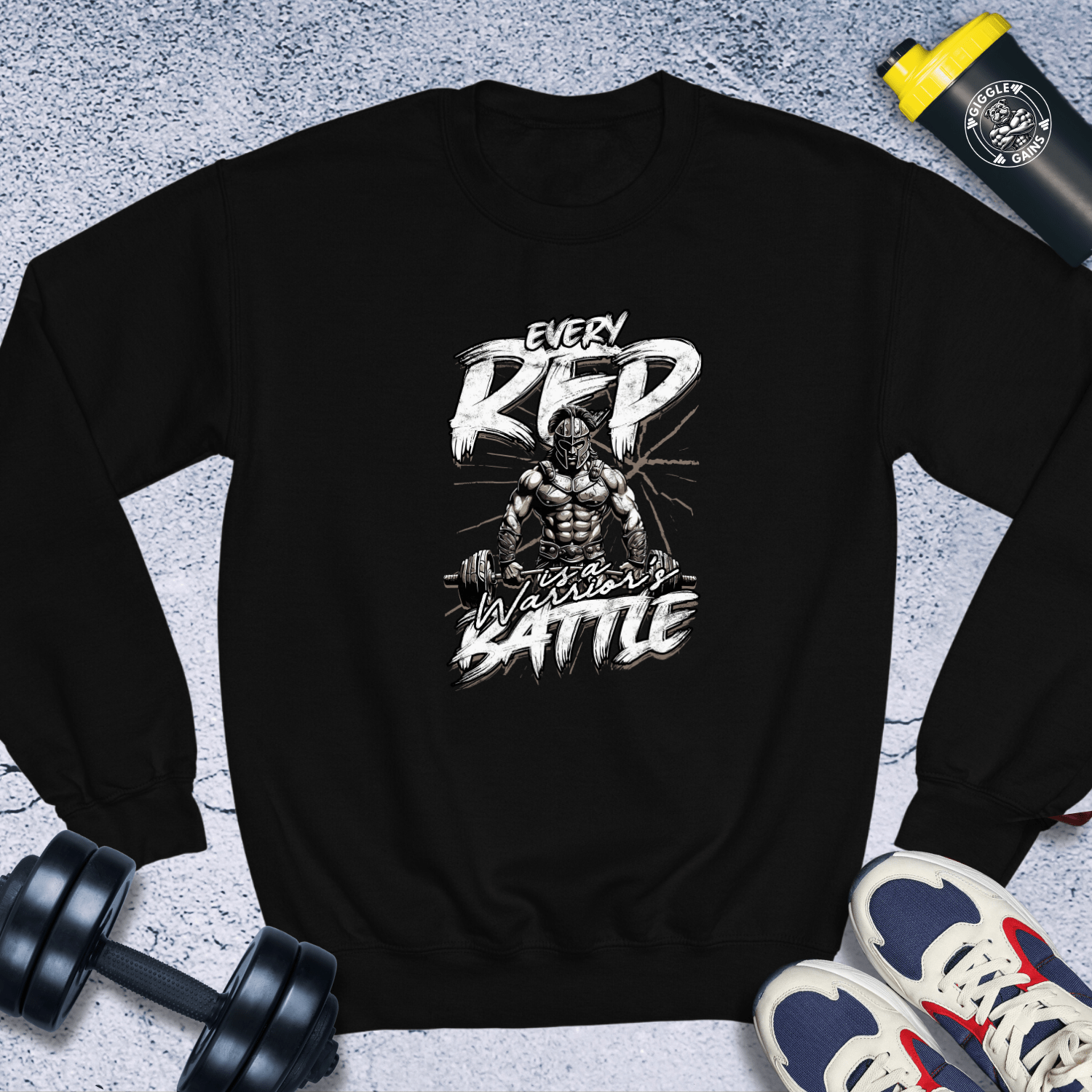 Sweatshirt Black / S Every Rep Is A Warrior's Battle Crewneck