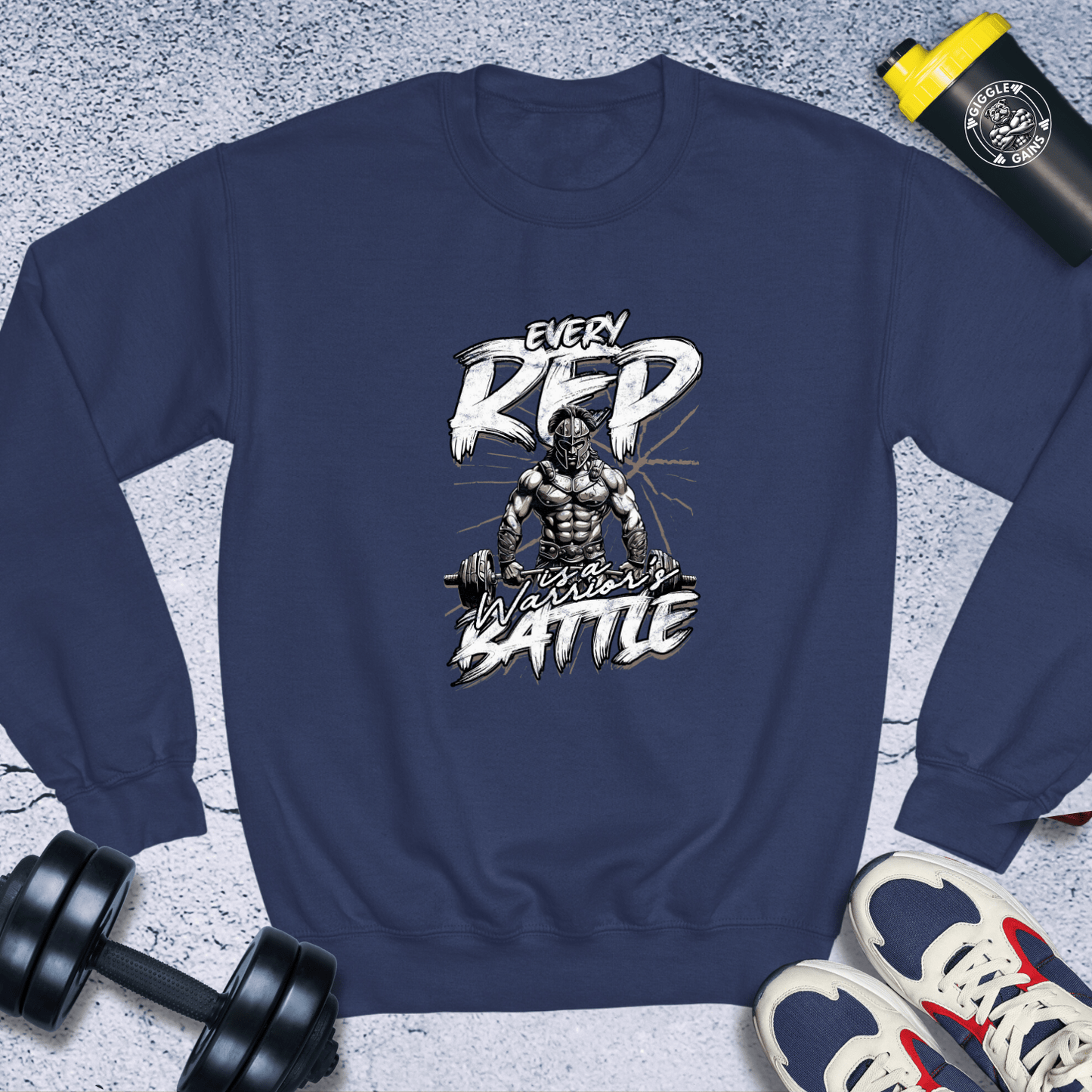 Sweatshirt Navy / S Every Rep Is A Warrior's Battle Crewneck