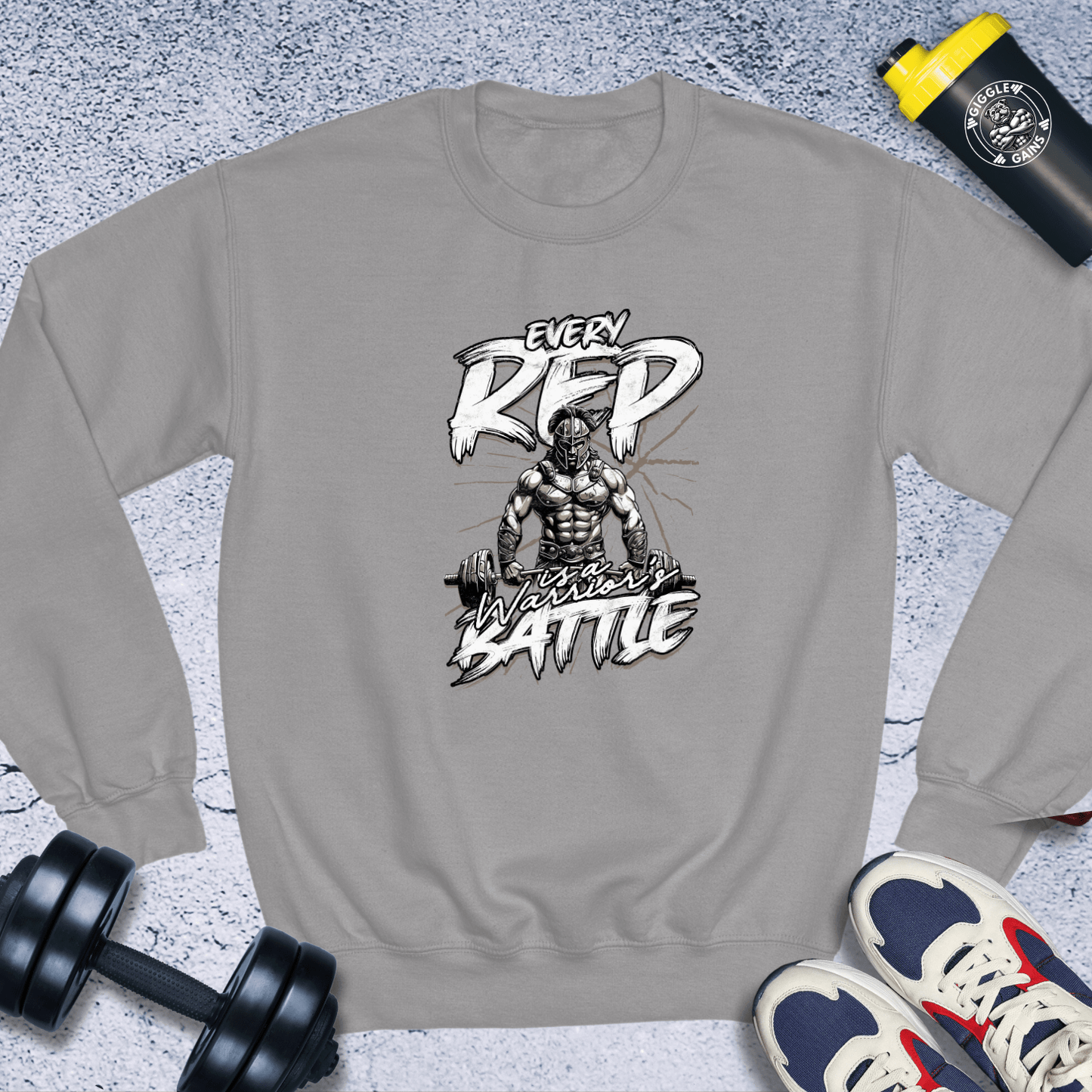 Sweatshirt Sport Grey / S Every Rep Is A Warrior's Battle Crewneck