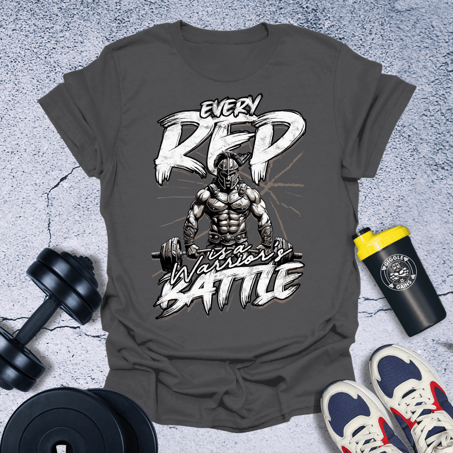 T-Shirt Dark Heather / S Every Rep Is A Warrior's Battle T-Shirt