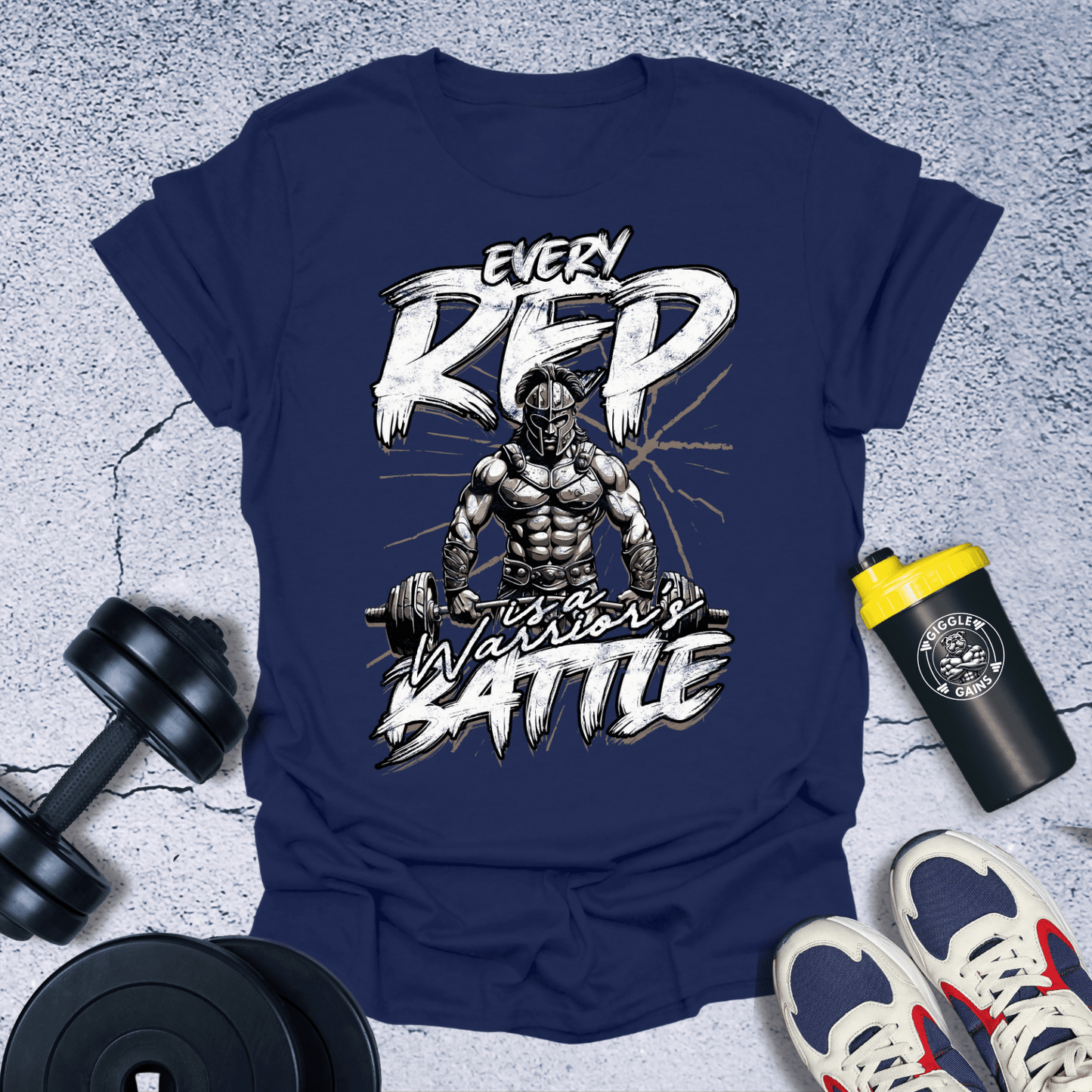 T-Shirt Navy / S Every Rep Is A Warrior's Battle T-Shirt