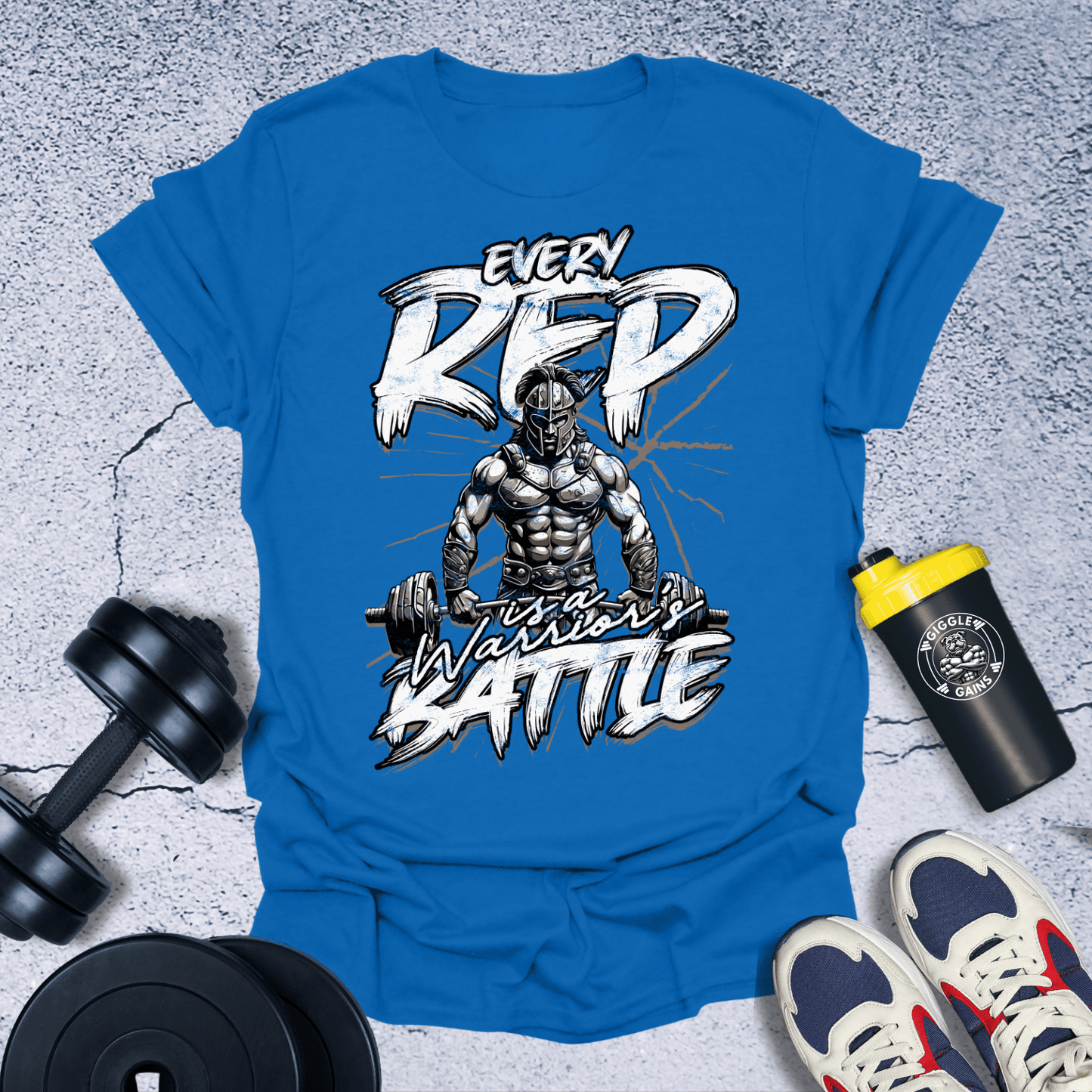 T-Shirt Royal / S Every Rep Is A Warrior's Battle T-Shirt