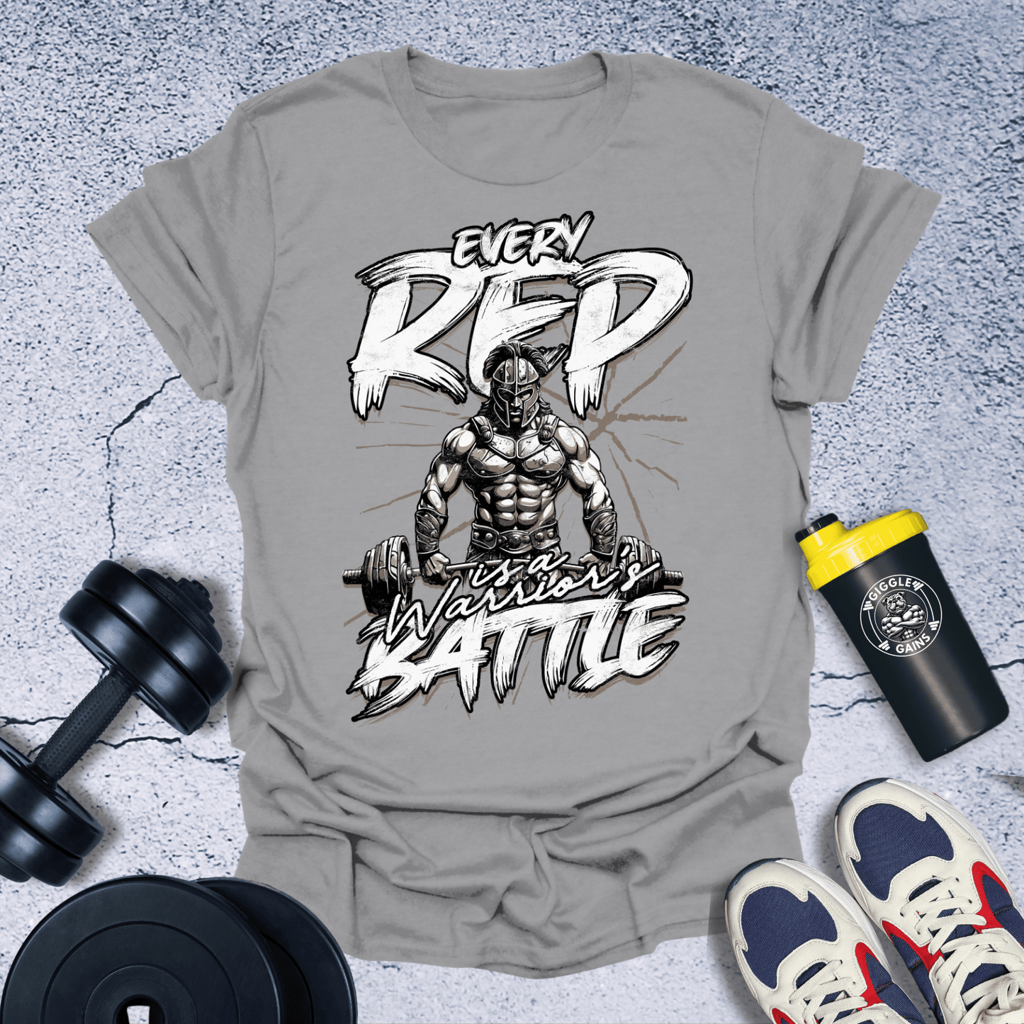 T-Shirt Sport Grey / S Every Rep Is A Warrior's Battle T-Shirt