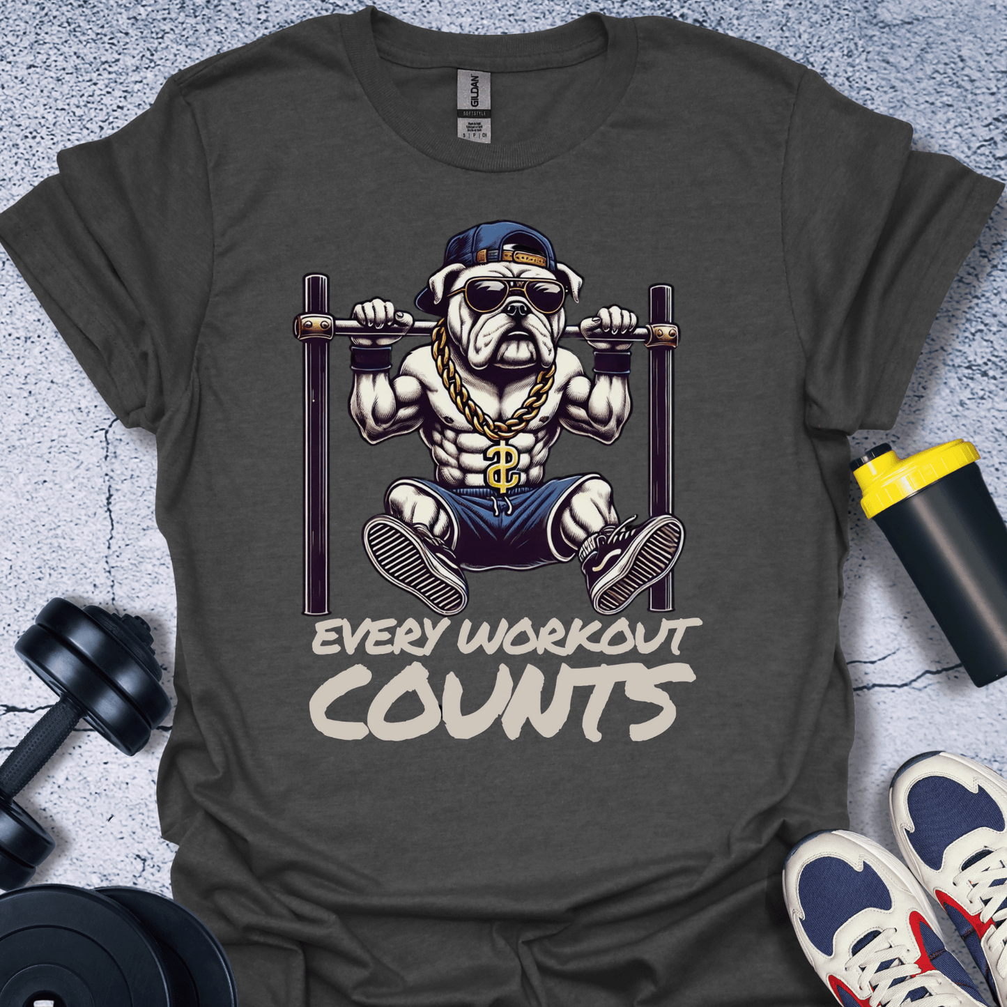 T-Shirt Dark Heather / S Every Workout Counts T-Shirt