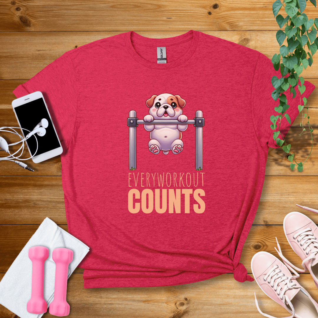 T-Shirt Heather Red / S Every Workout Counts T-Shirt