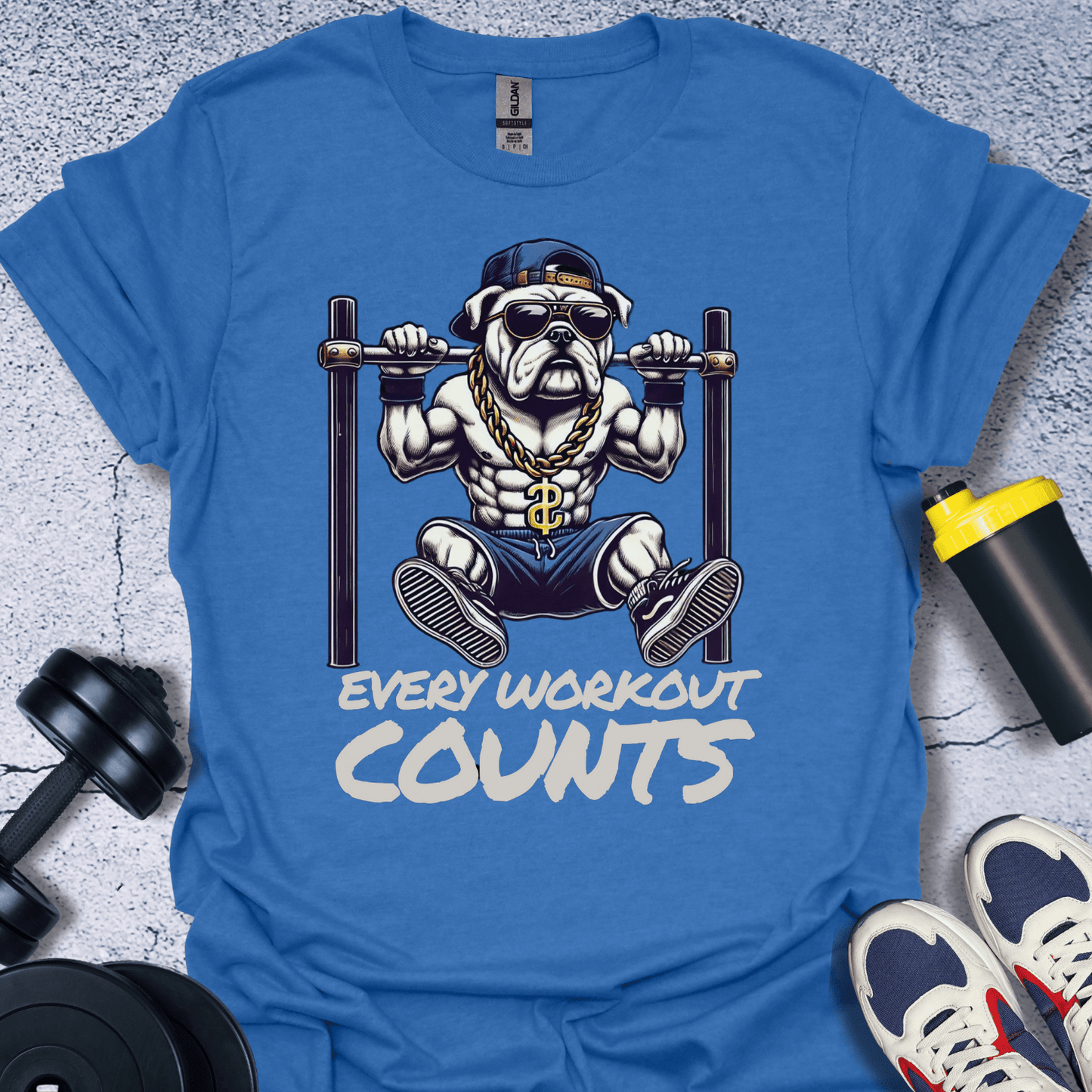 T-Shirt Heather Royal / S Every Workout Counts T-Shirt