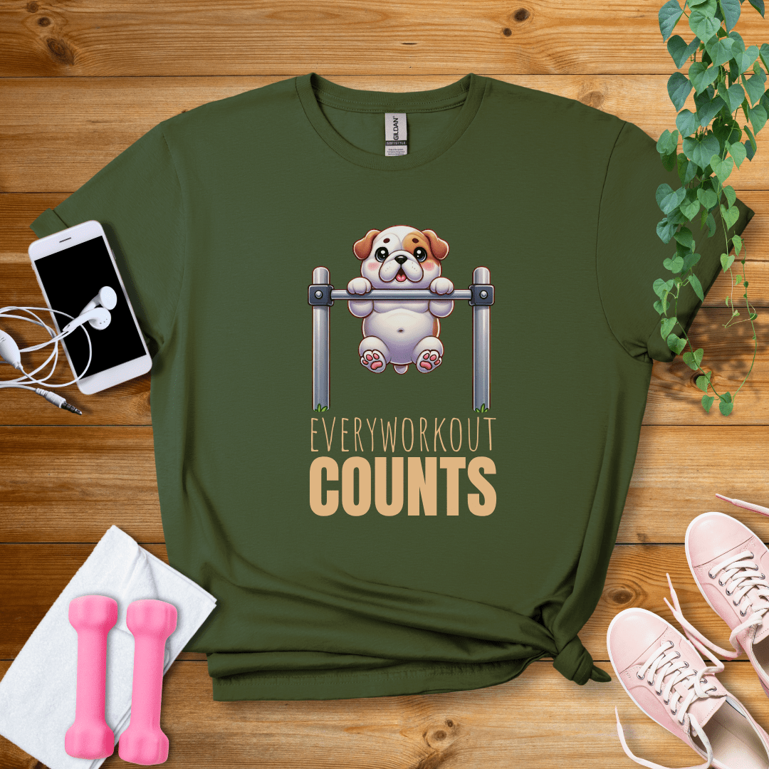 T-Shirt Military Green / S Every Workout Counts T-Shirt