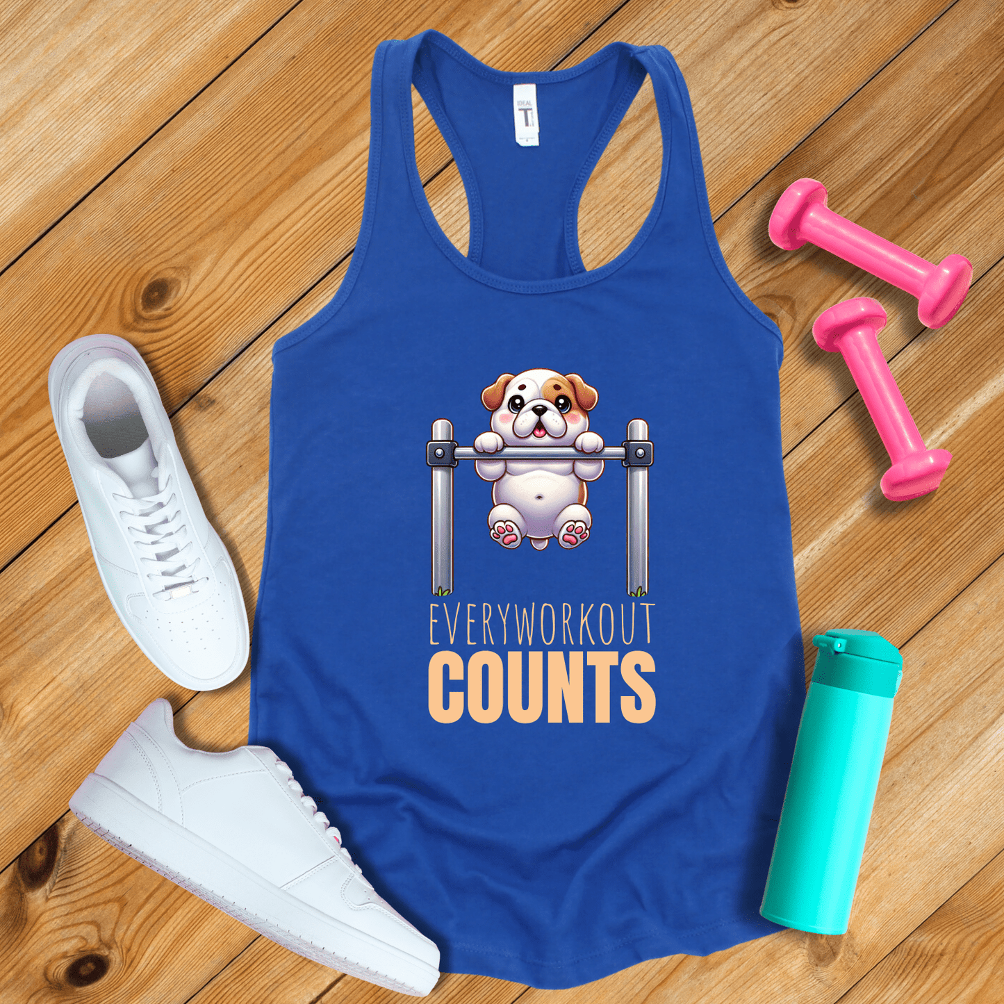 Tank Top Solid Royal / S Every Workout Counts Tank Top