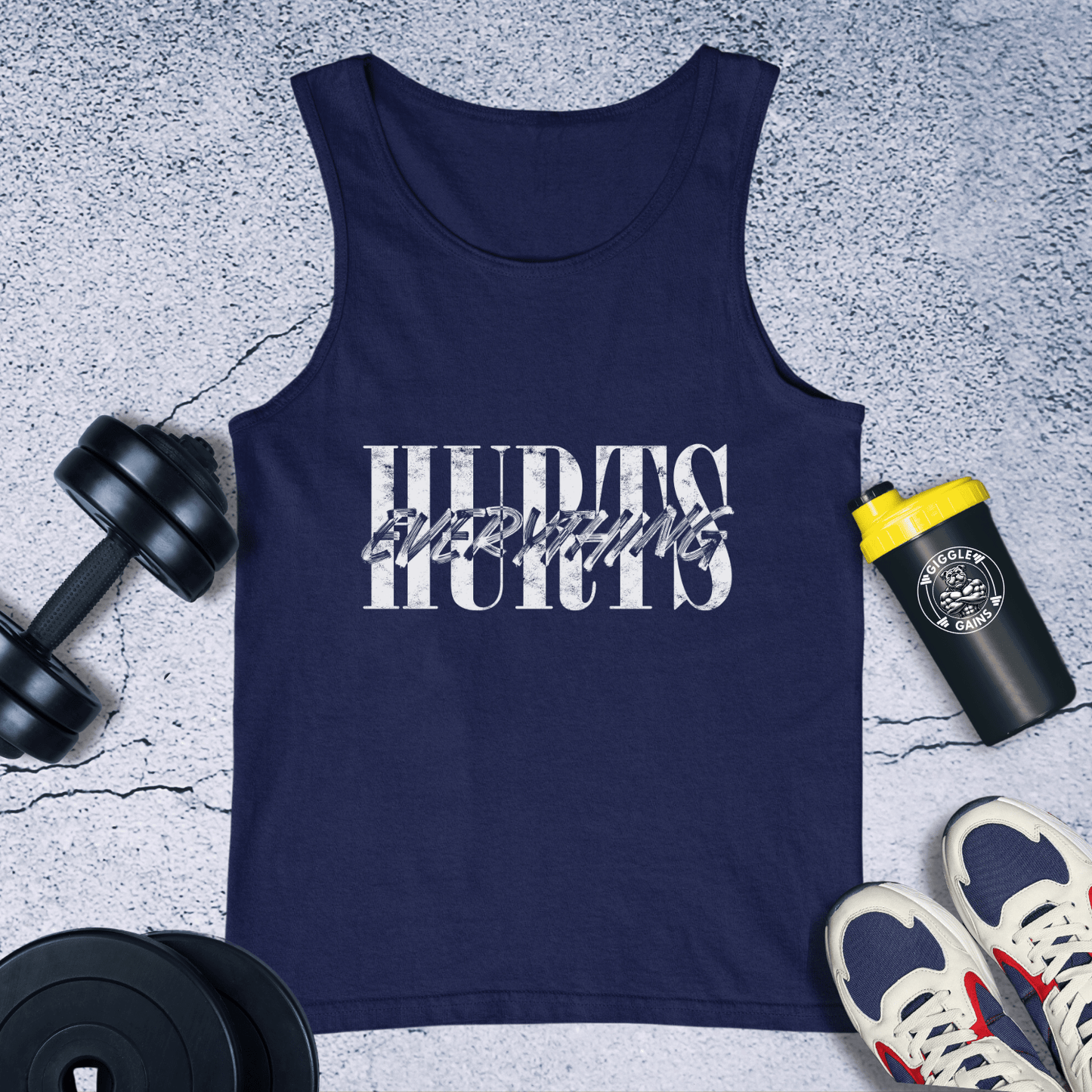 Tank Top Navy / XS Everything Hurts Tank Top