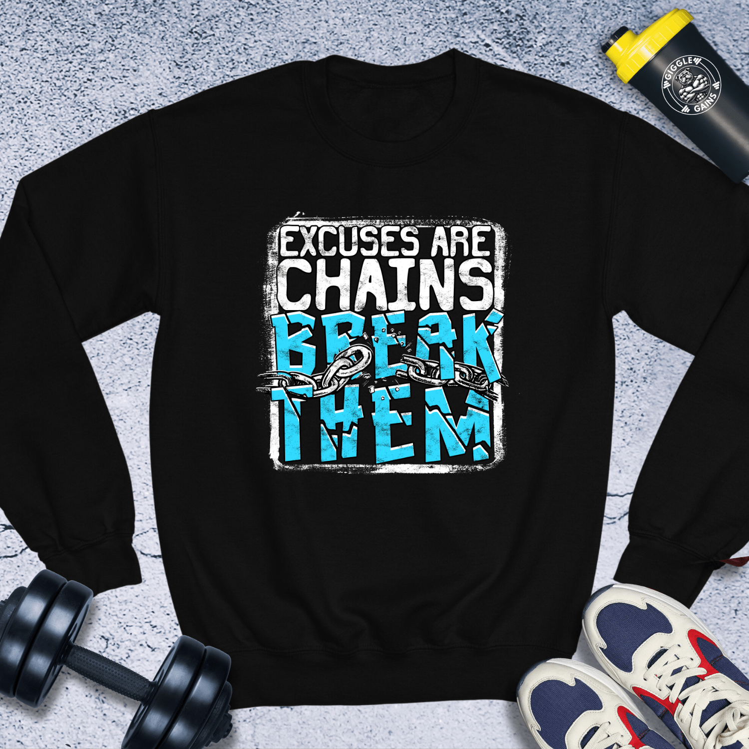 Sweatshirt Black / S Excuses Are Chains Crewneck