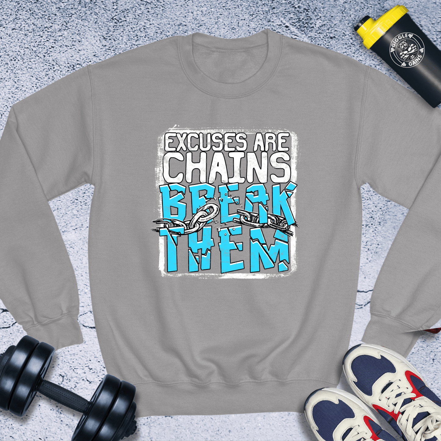 Sweatshirt Sport Grey / S Excuses Are Chains Crewneck