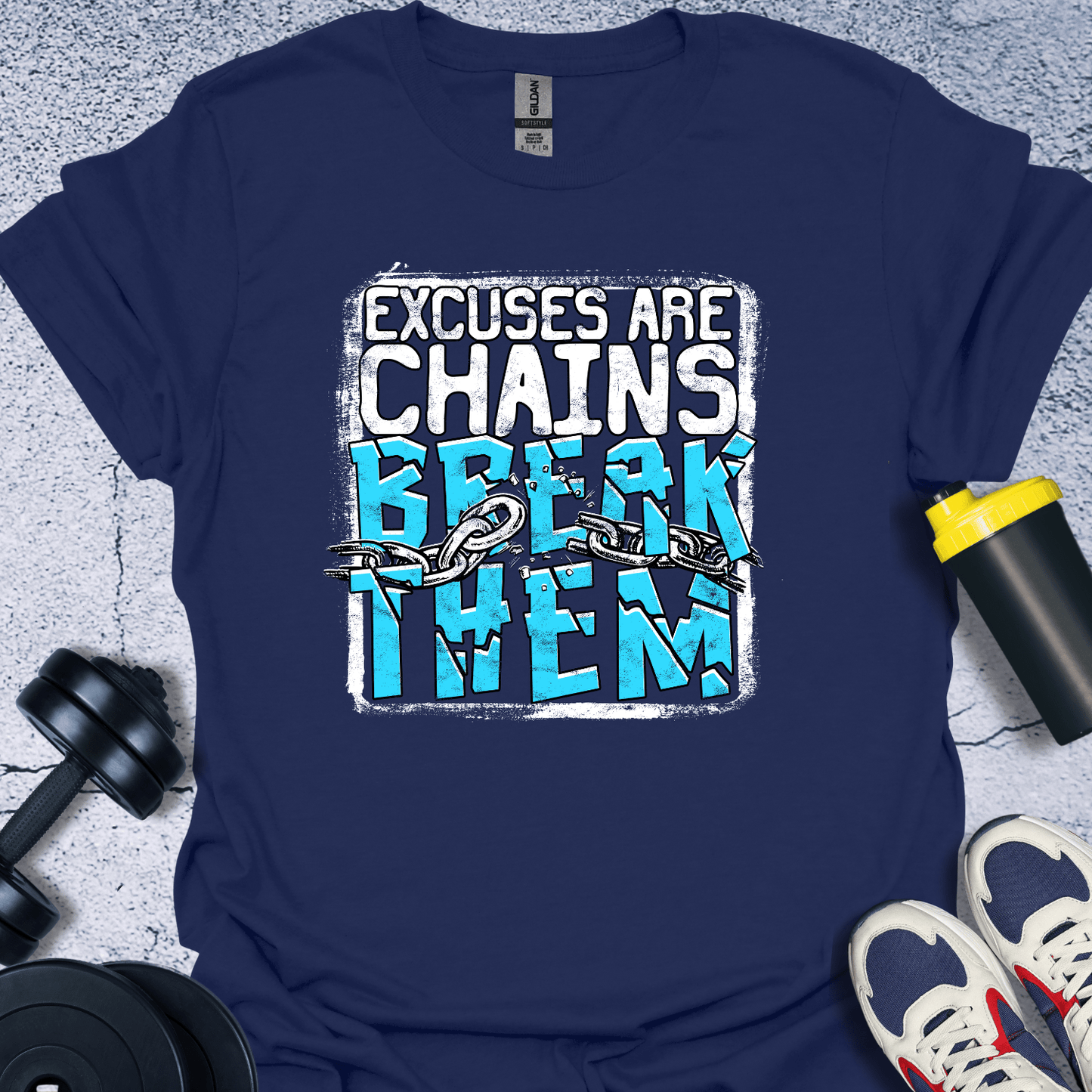 T-Shirt Navy / S Excuses Are Chains T-Shirt